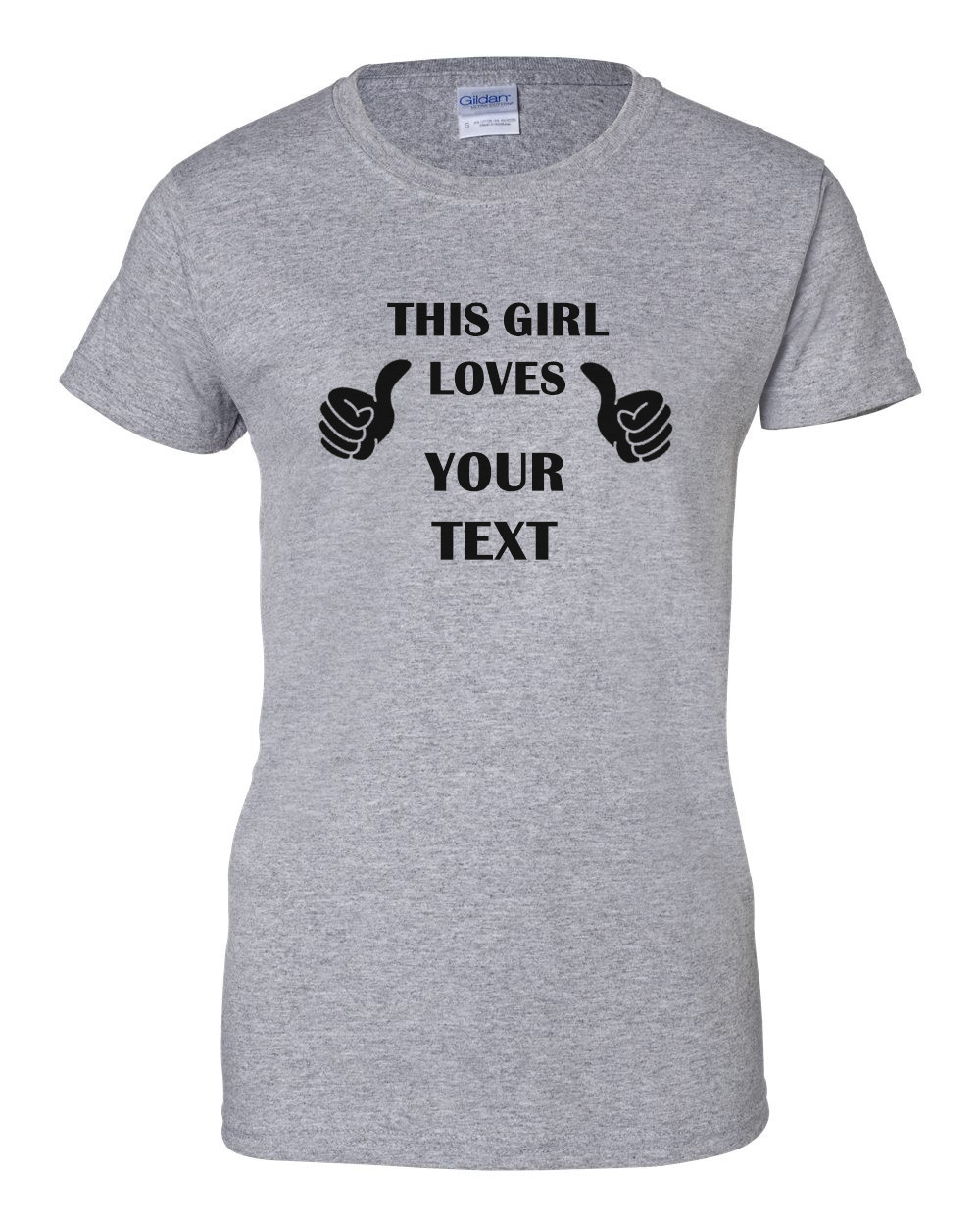 This Girl Loves Custom Text Shirt Womens Funny Personalized Tee Gift For Her