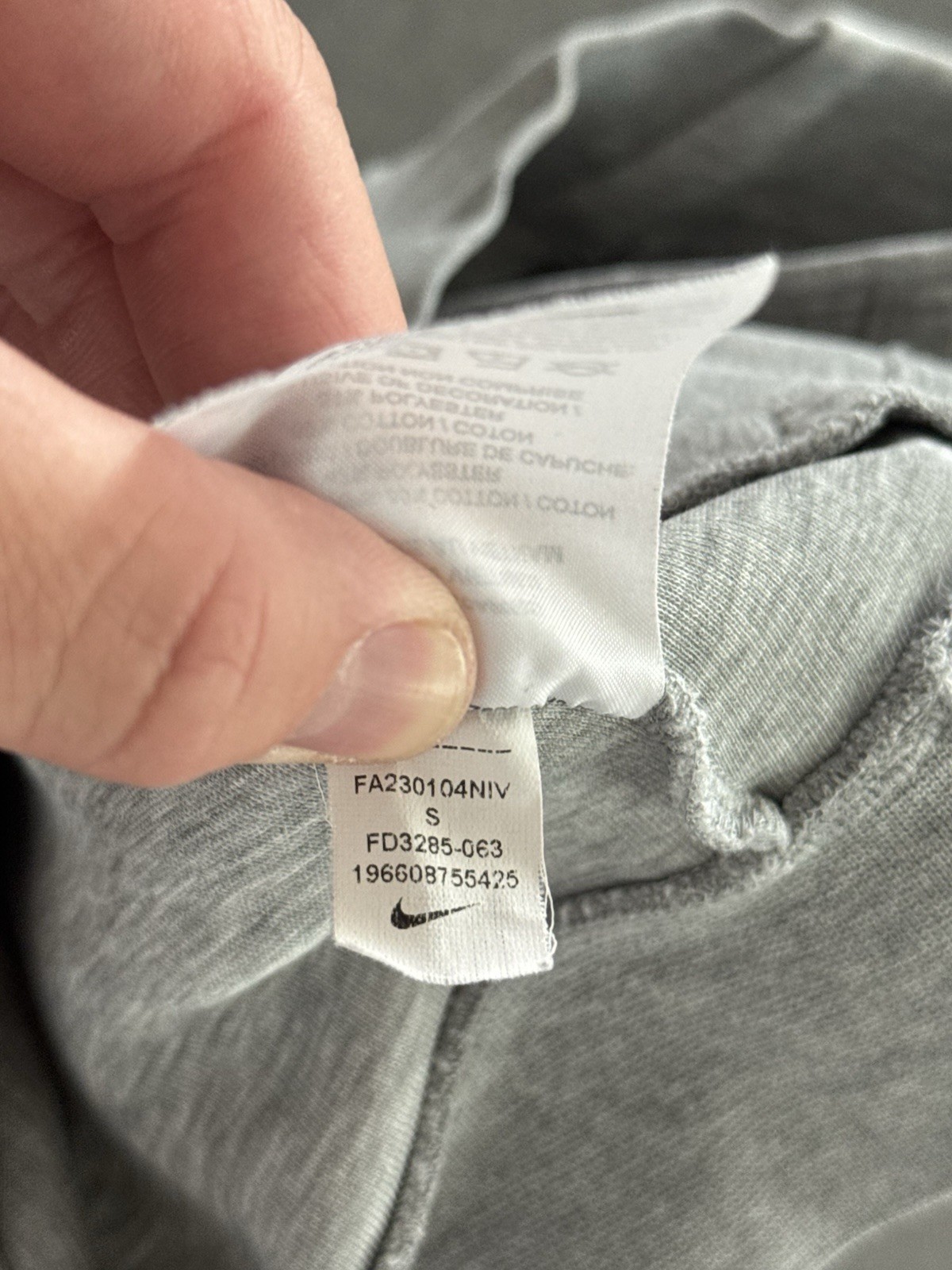 Nike Sportswear Tech Fleece Full-Zip Hoodie Jacket Gray Youth Kids Size Small