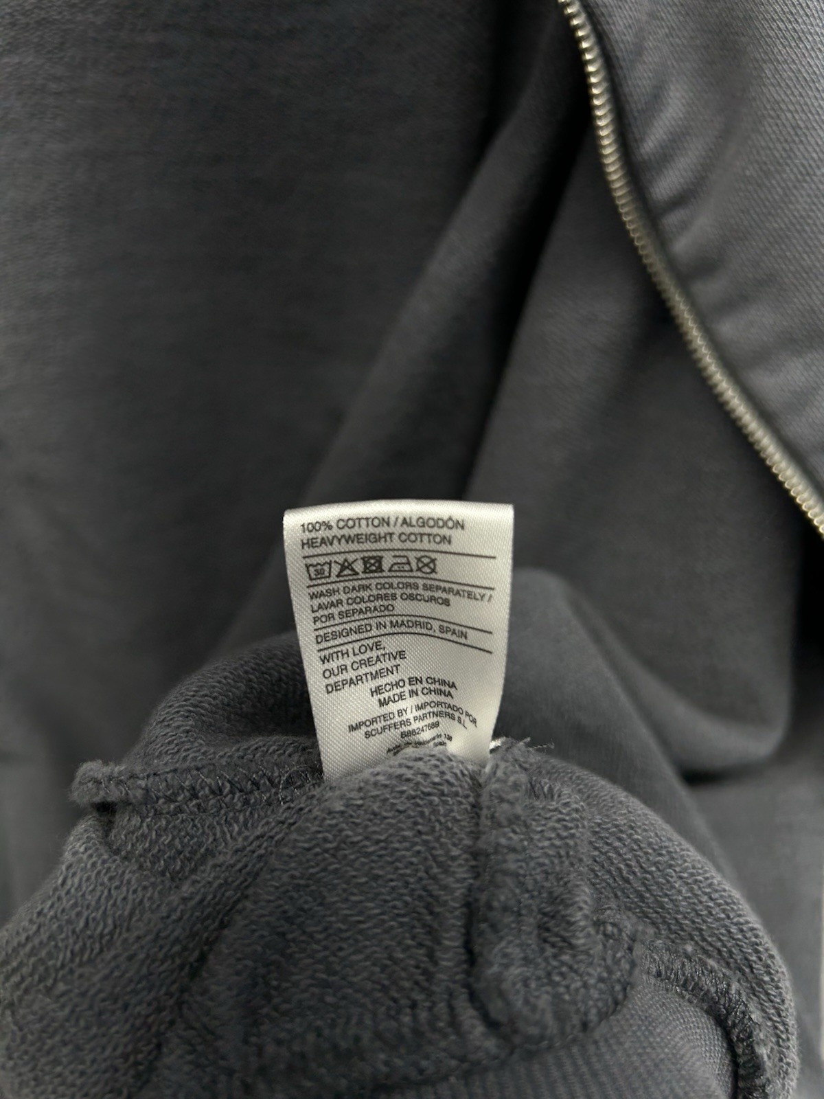 Scuffers Hoodie Mens 2XL Gray Full Zip Everyday Urban Aesthetics Streetwear Logo