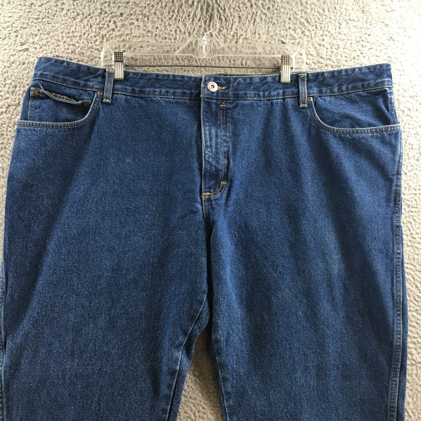 Cabelas Classic Fit Straight Jeans Mens 48/30 (actual 49×28) Blue Denim Mid Rise