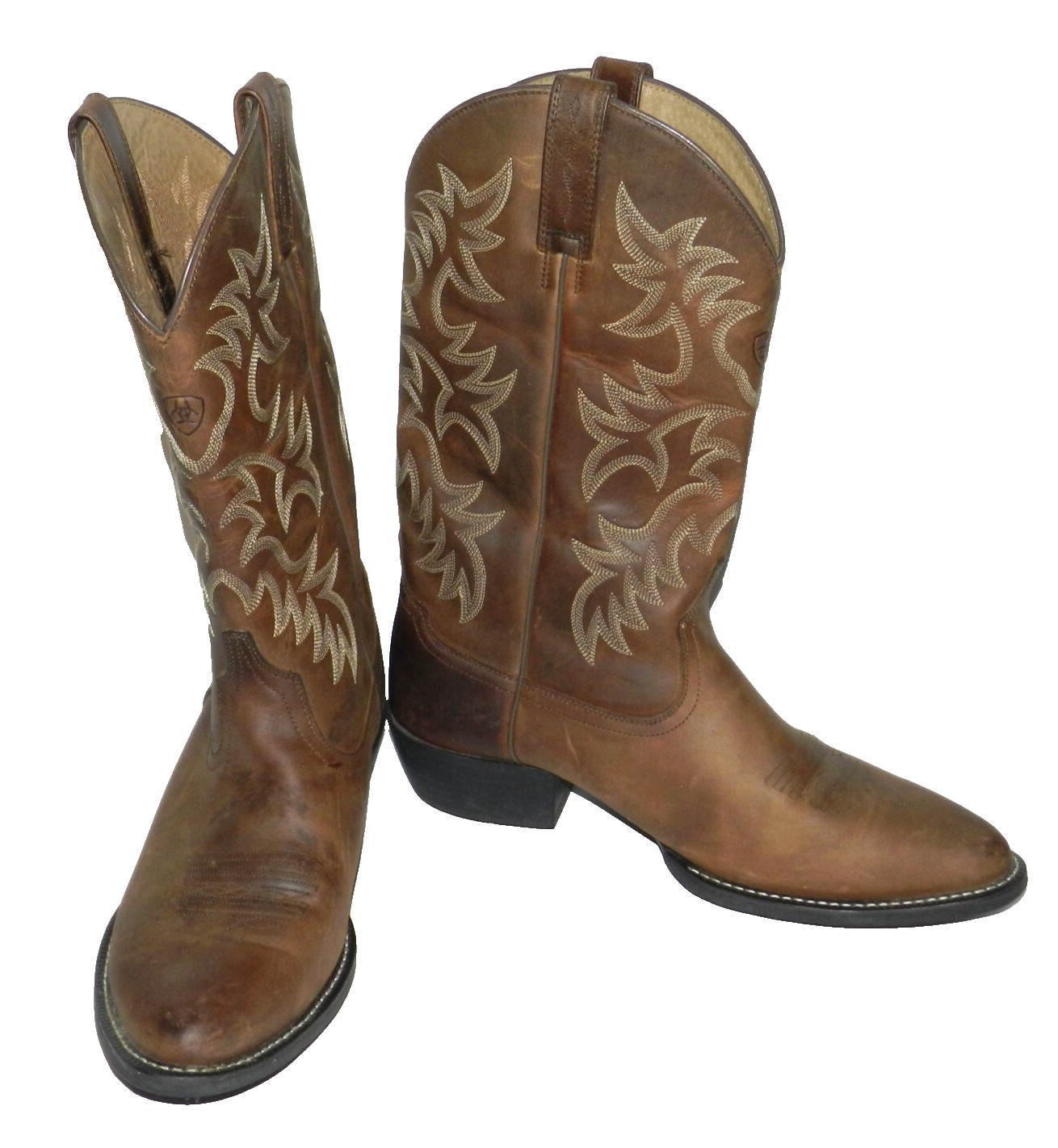Men’s Ariat SZ 12D 34725 Heritage R Toe Western Brown Leather Boots 10002204