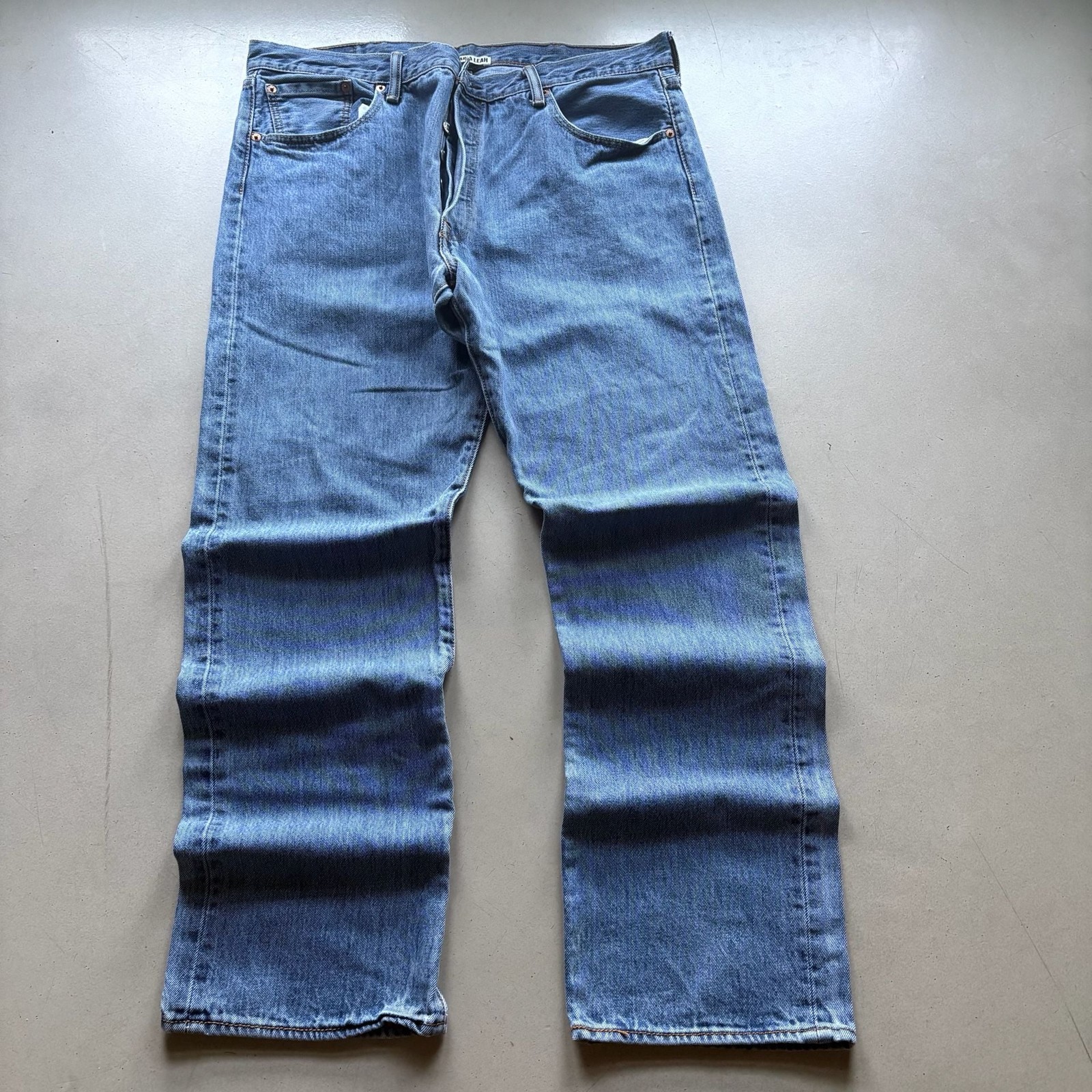 Samaria Leah Upcycled Levi’s 501 Button-Fly Straight Leg Jeans