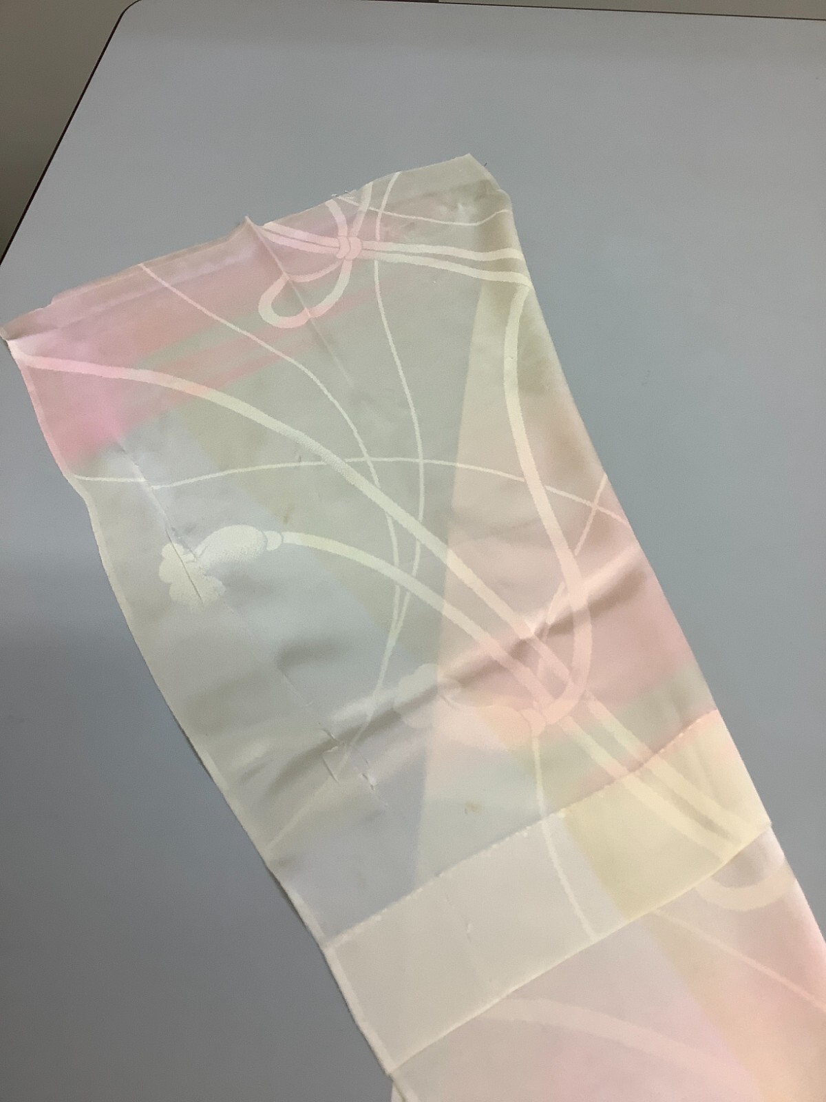 Japanese Vintage Kimono Fabric cloth Boro pink Tradition ivy Dirt 55.5×13.7in