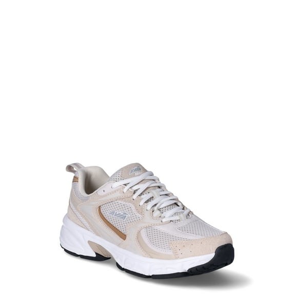 AVIA WOMEN’S 5000 PERFORMANCE SNEAKERS, WIDE WIDTH – SIZE: 9.5 – NEUTRAL SUEDE
