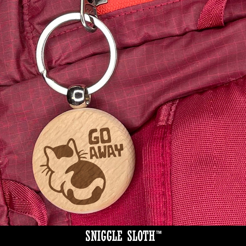 Botswana Three Dikgosi Country Engraved Wood Round Keychain Tag Charm