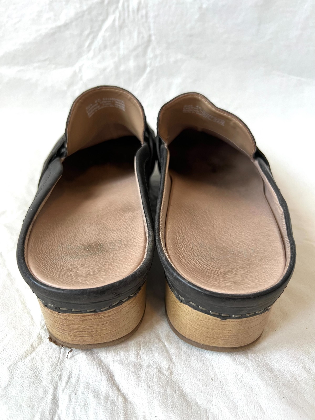Dansko shoes Bel Mules dark gray leather oiled EU 40 9.5 10 womens slip on clog