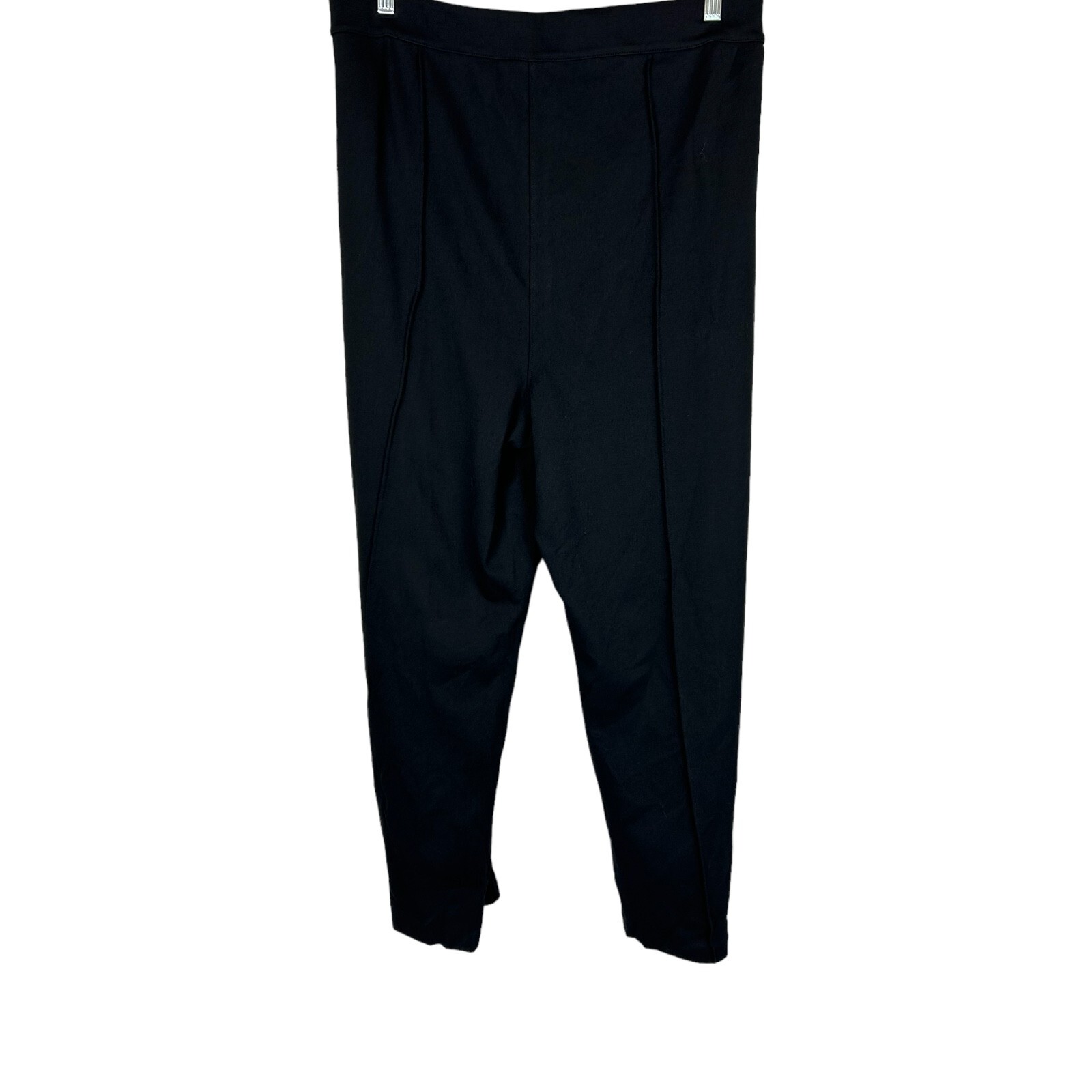 Encore by Idina Menzel Regular Ponte Knit Pull On Trouser Pant Black Medium Size