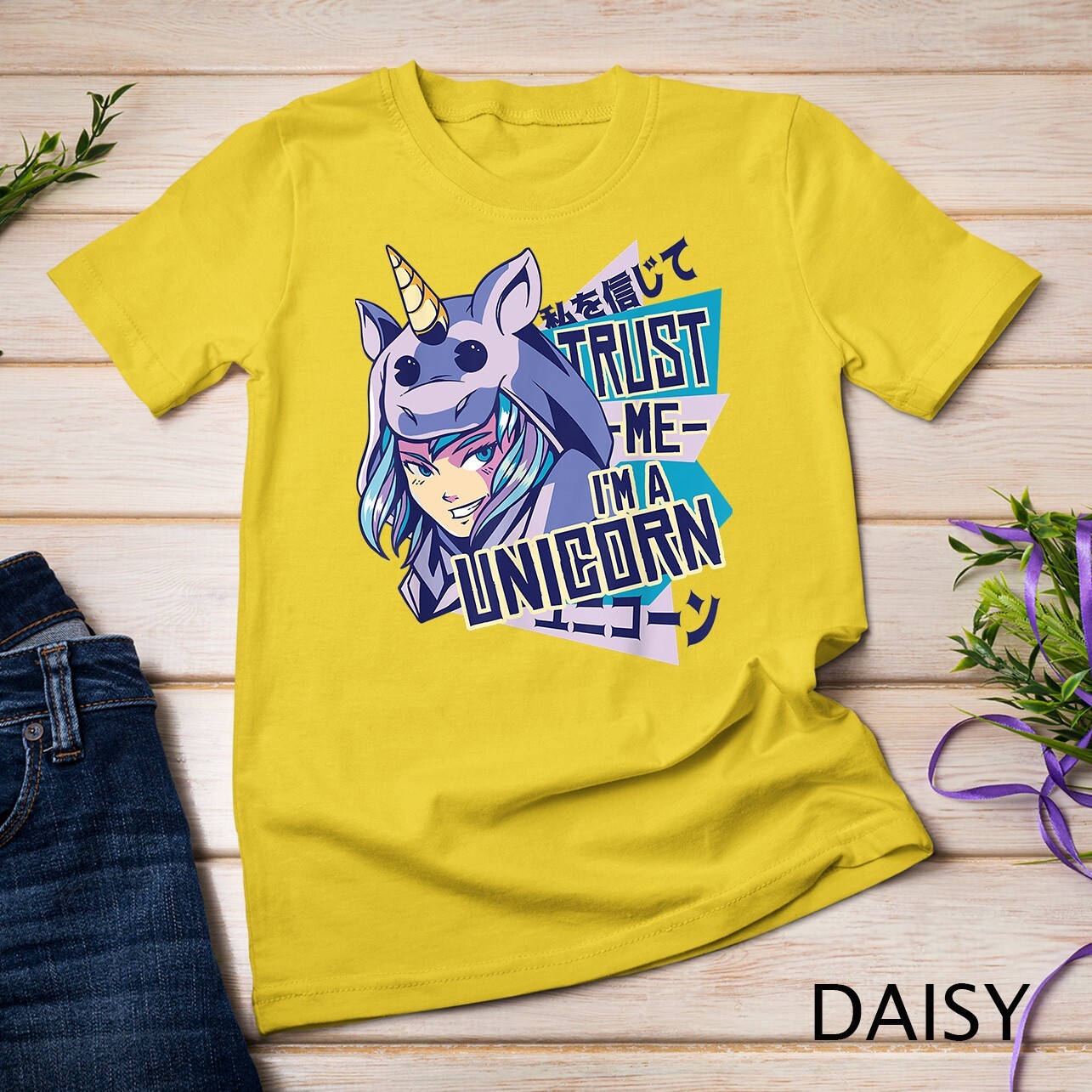 Trust me I’m a unicorn Funny Anime Unicorn Design T-Shirt Unisex T-shirt