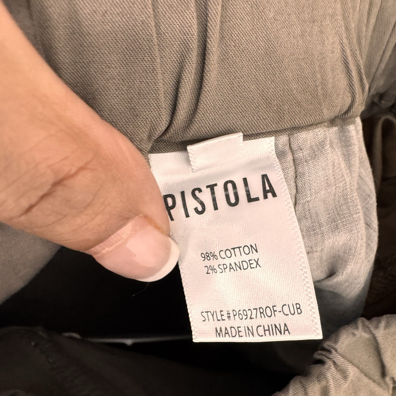 Pistola Gray In Style Straight Chinos Pants Women 2 Size XS Casual Relax Pull On