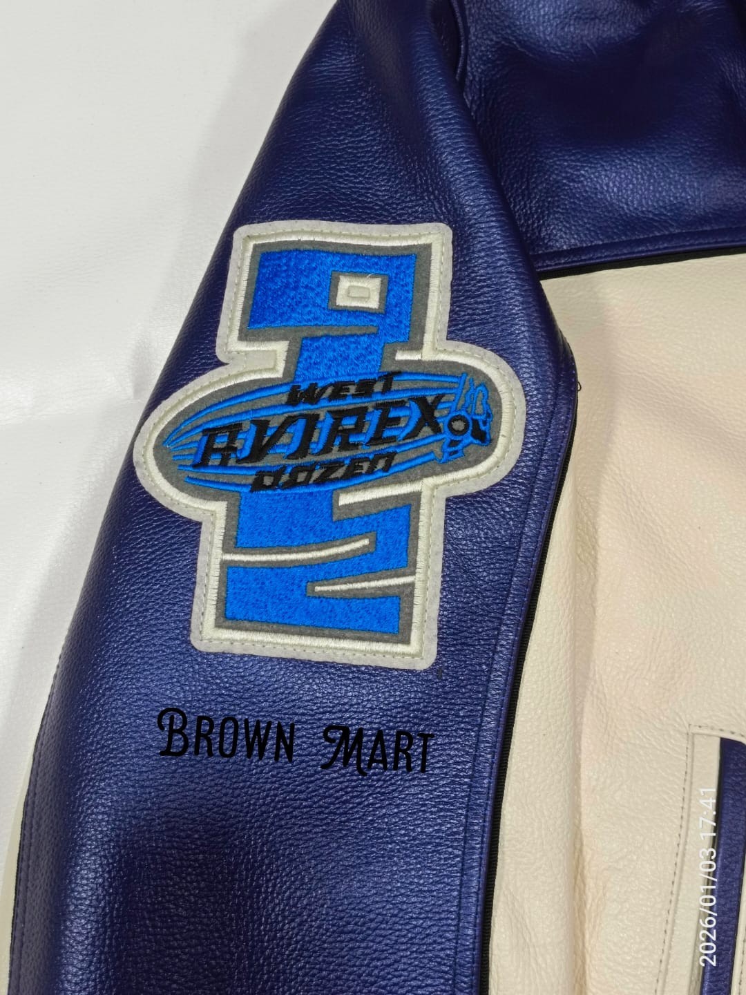 RARE Vintage 90s Avirex Cascade Renegades Indian leather Varsity Jacket