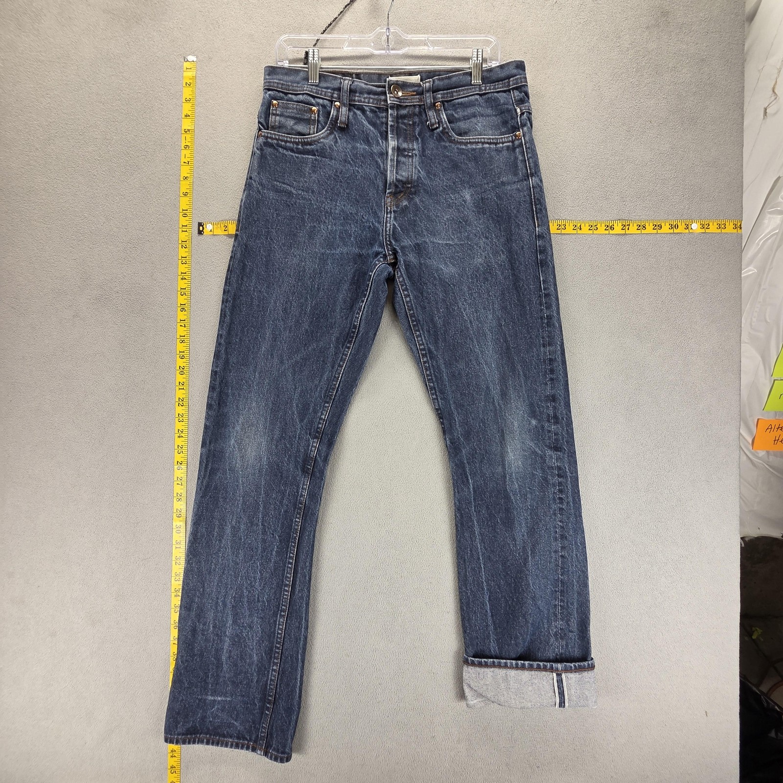 Brand Jeans Mens 32×32 Blue Selvedge UB301 Straight Button Fly