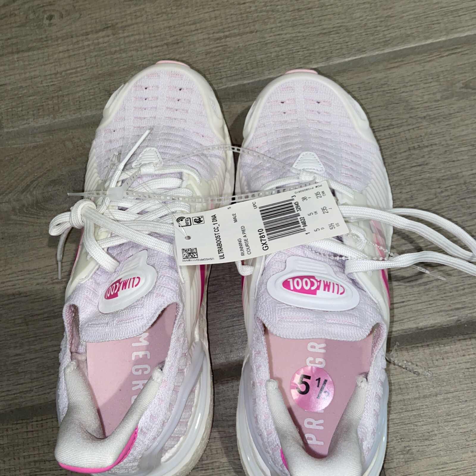 Adidas Ultra boost CC_1 DNA Running Sneakers GX7810 Wht/Pnk Men’s 5.5–Women’s 7