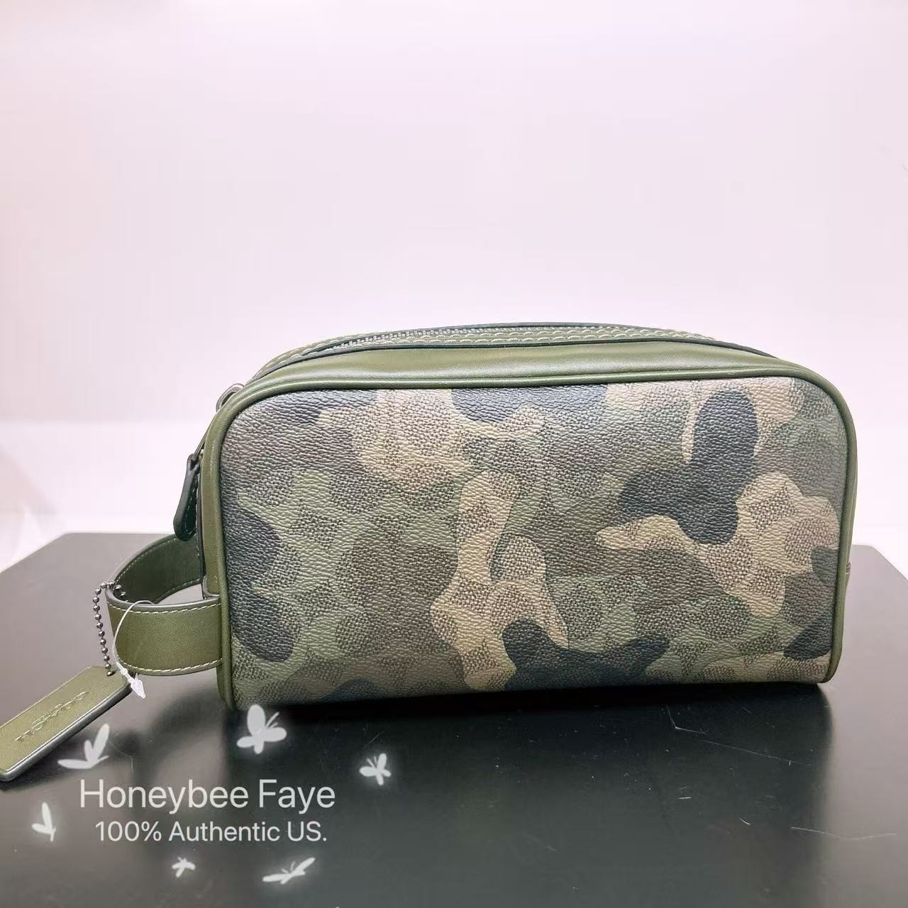 NWT Coach Small/Large Travel Kit In Signature Canvas/With Coach Patch