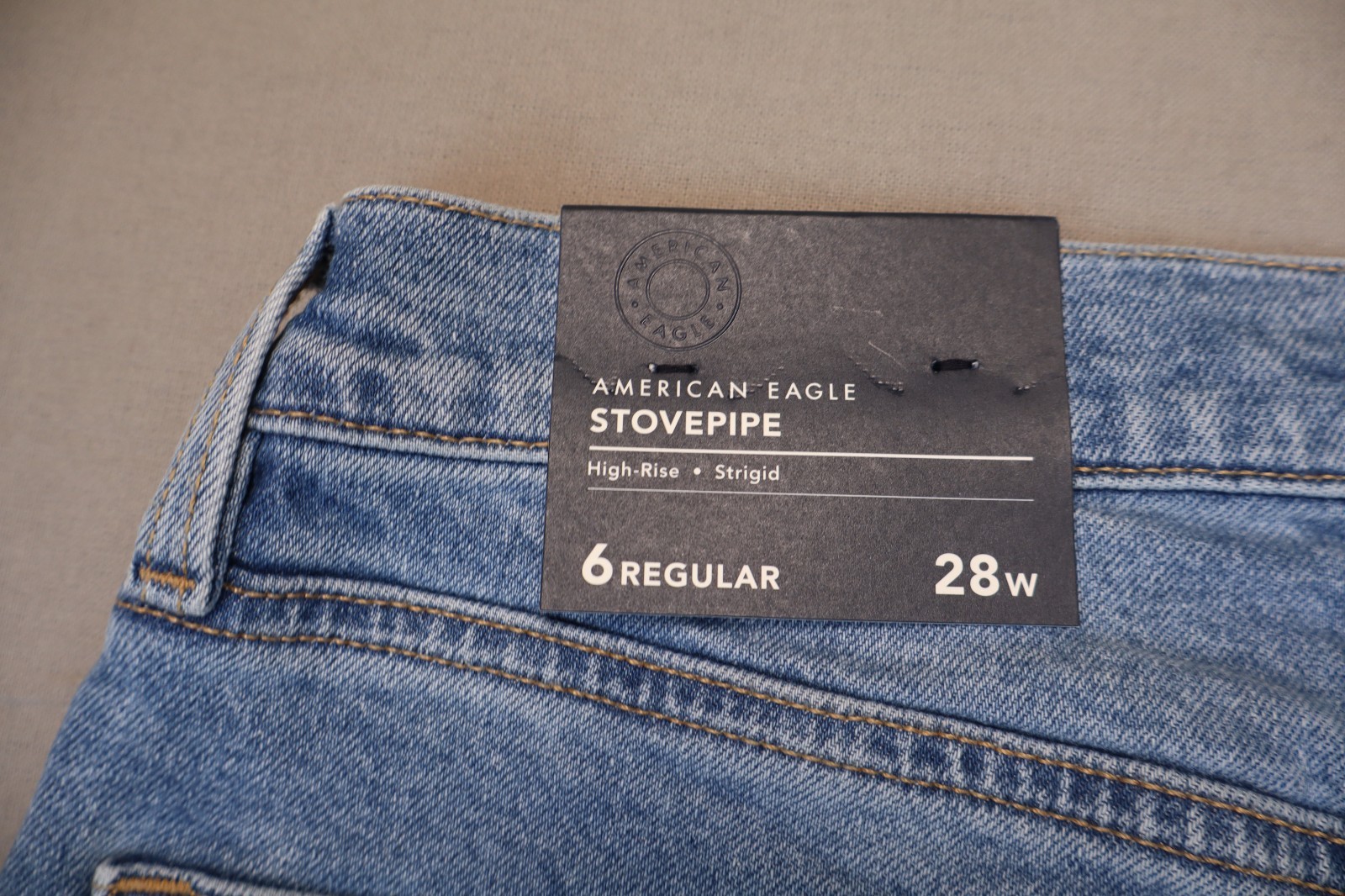 NEW American Eagle Strigid High Rise Stovepipe Women’s Blue Straight Jeans 6