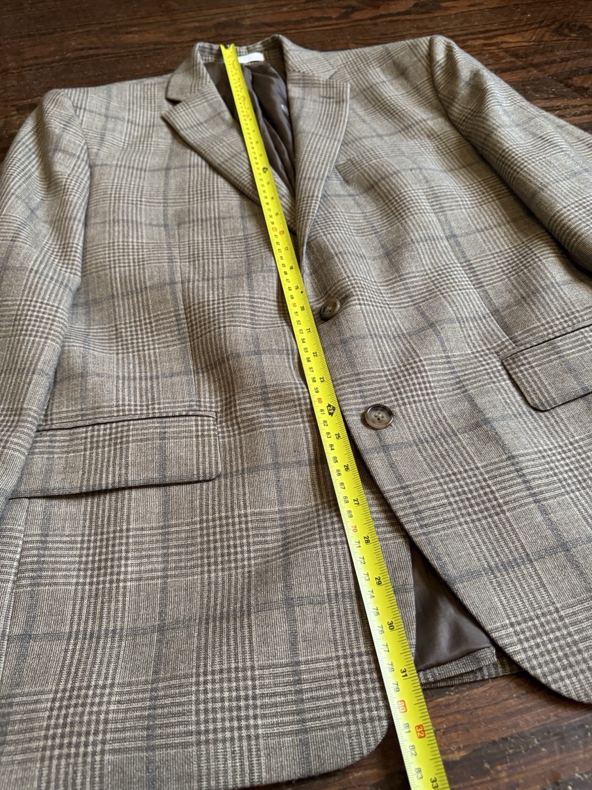 Lauren Ralph Lauren Men’s Plaid Blazer in Tan and Brown 44R