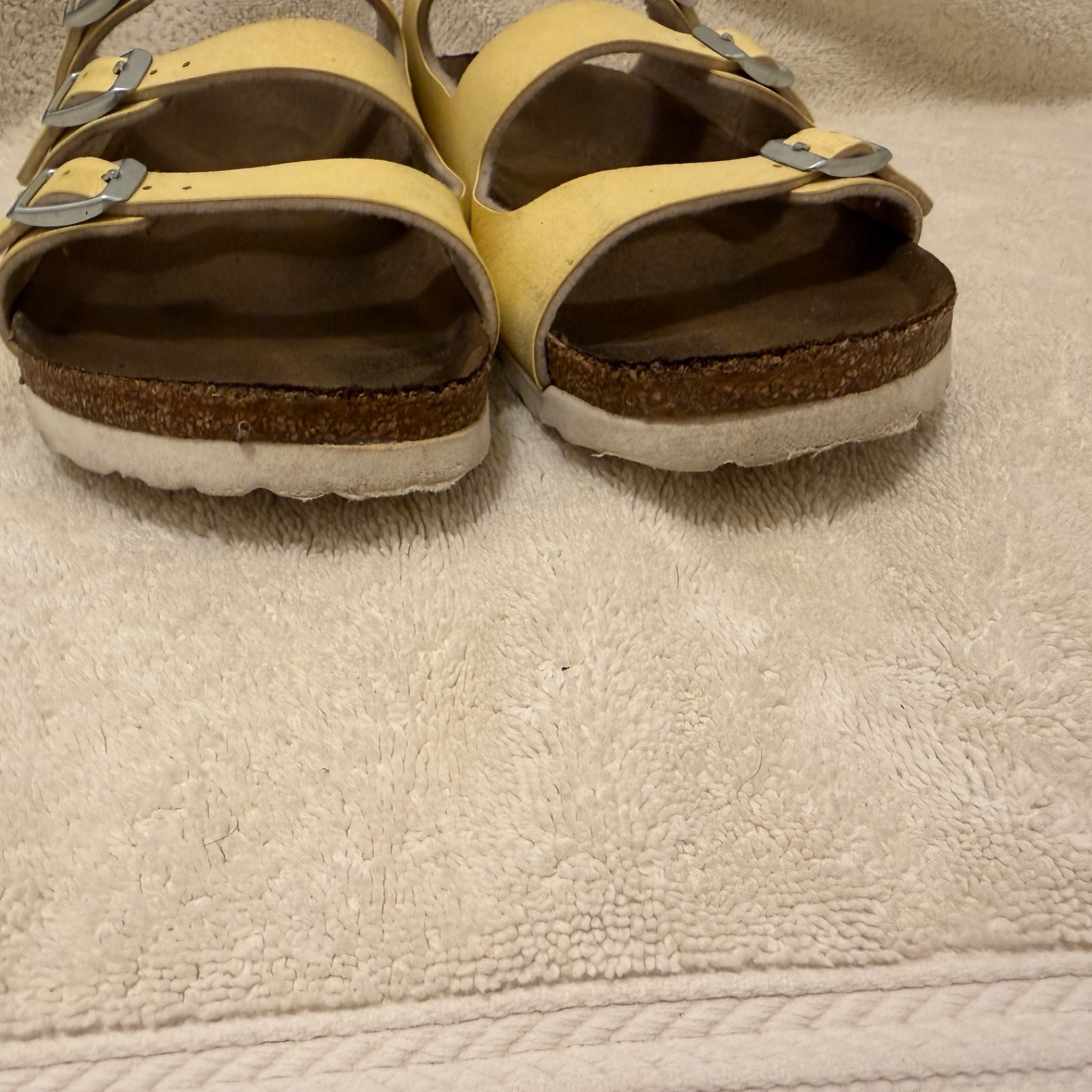 Birkenstock Florida Yellow Triple Strap Sandals Women’s EU 38 US 7-7.5