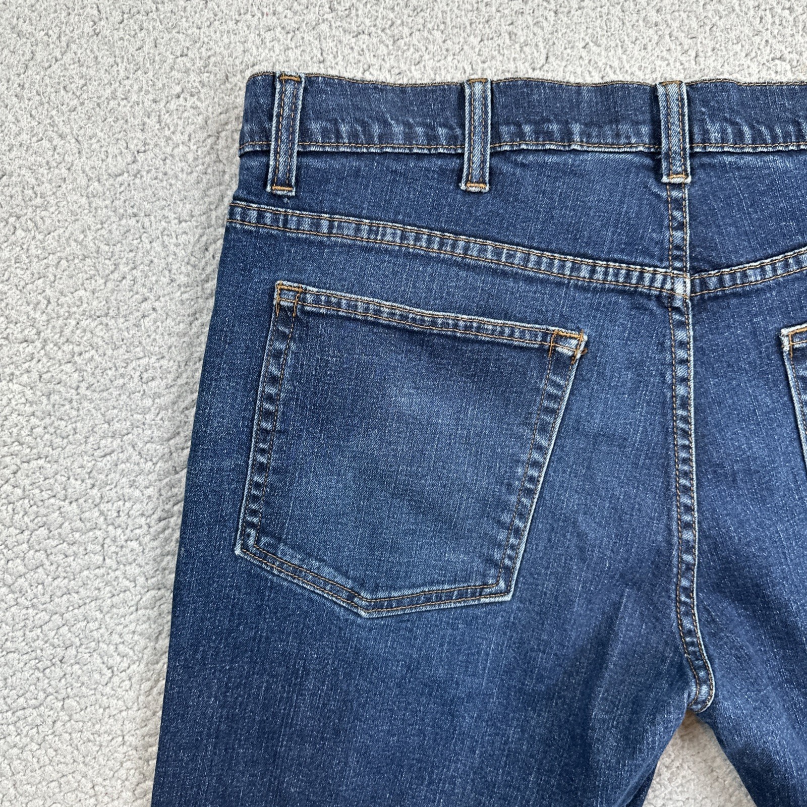 All American Clothing Co Straight Leg Jeans Men 36×32 Blue Dark Wash Made in USA