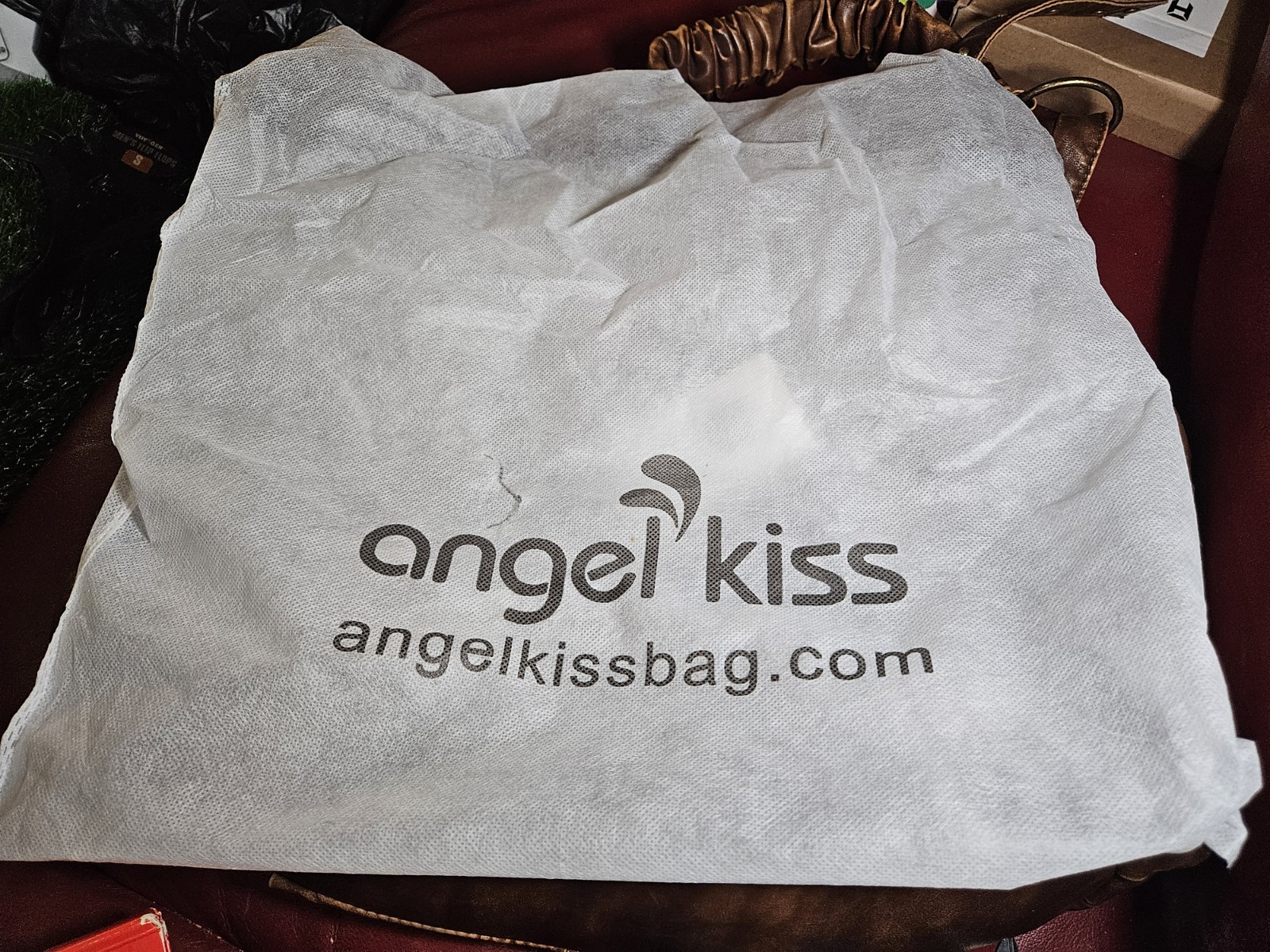 Angel Kiss Purse for Women Soft PU Vegan Leather Hobo Shoulder Bag BROWN New