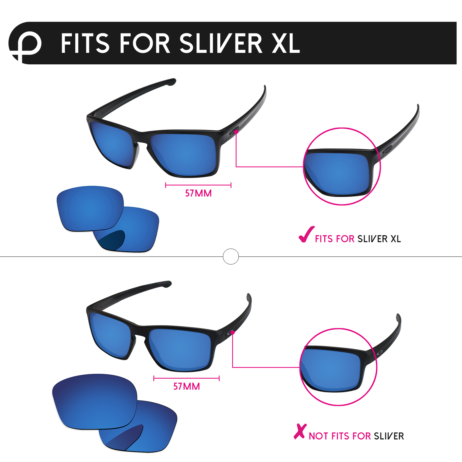 PapaViva Polarized Replacement Lens For-Oakley Sliver XL OO9341 Multi-Options