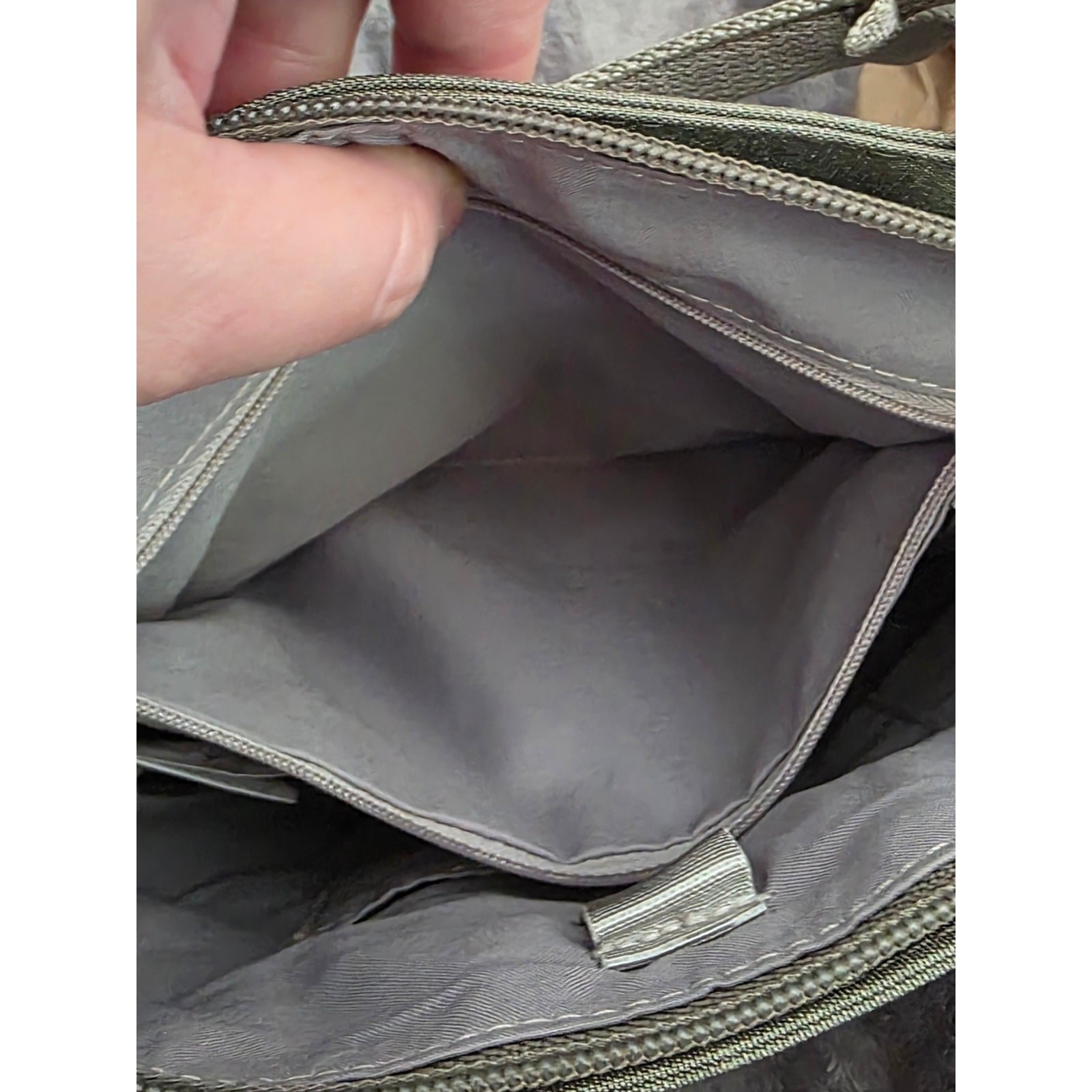 Baggallini Mini Tote Crossbody Bag Gray Travel Purse Lightweight Nylon Rare Find