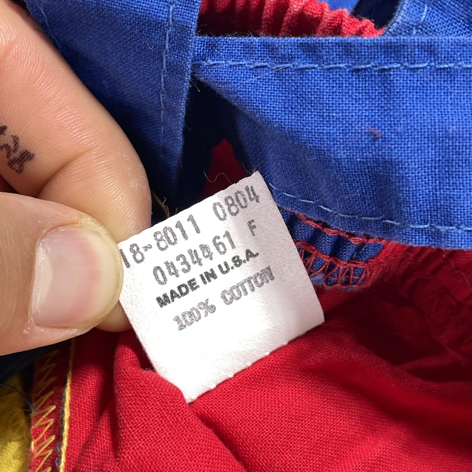 VTG 80s OshKosh B’gosh Bib Overalls Infant Boys 6-9M Multicolor Colorblock USA