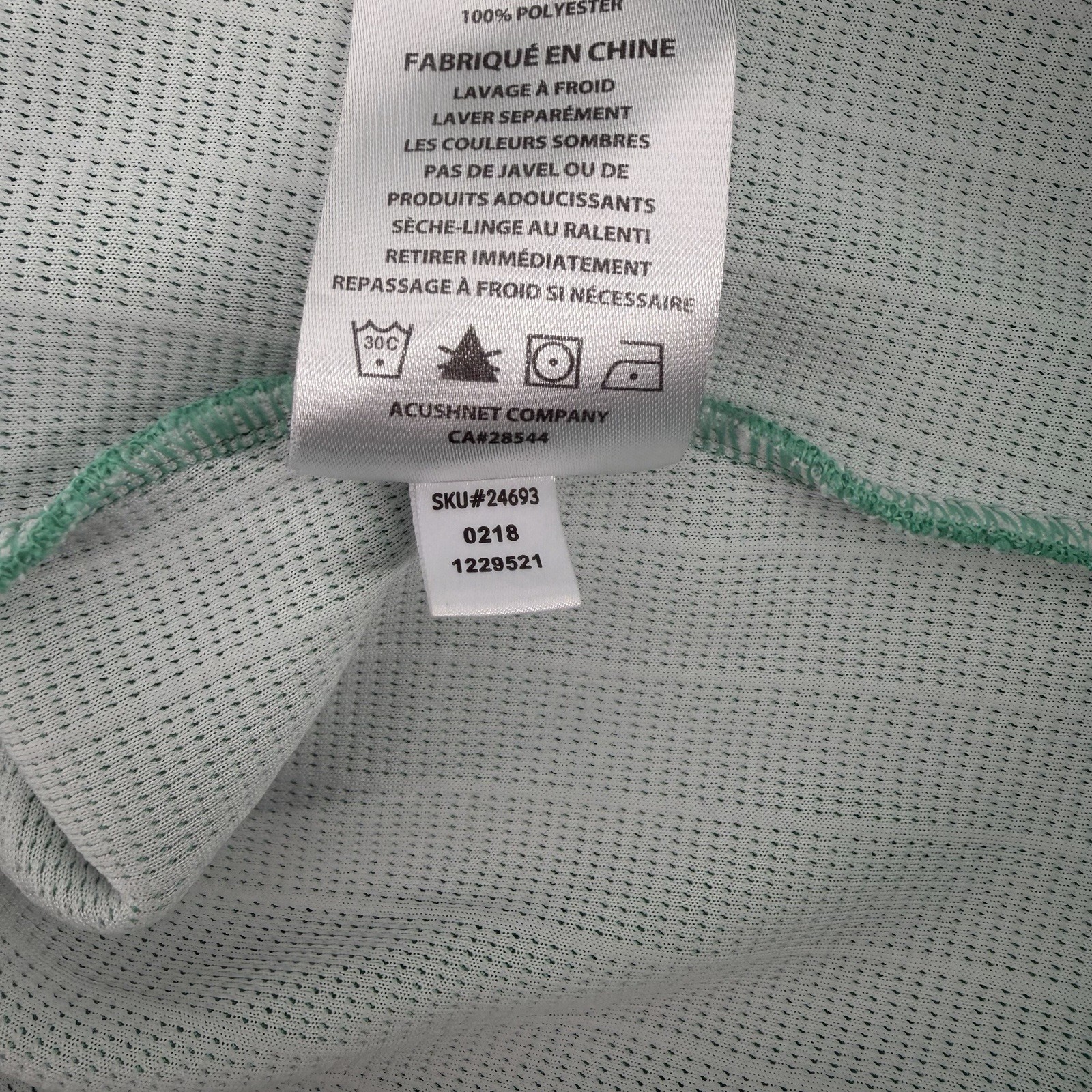 FootJoy Heather Spearmint Drop Needle Quarter Zip Golf Pullover Sweater Mens L