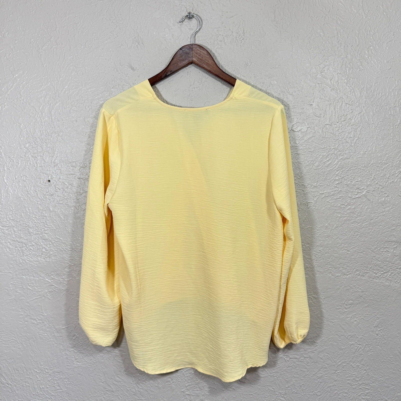Butter Yellow Blouse Medium Gauzy High Low Old Money Quiet Luxury Coastal Preppy