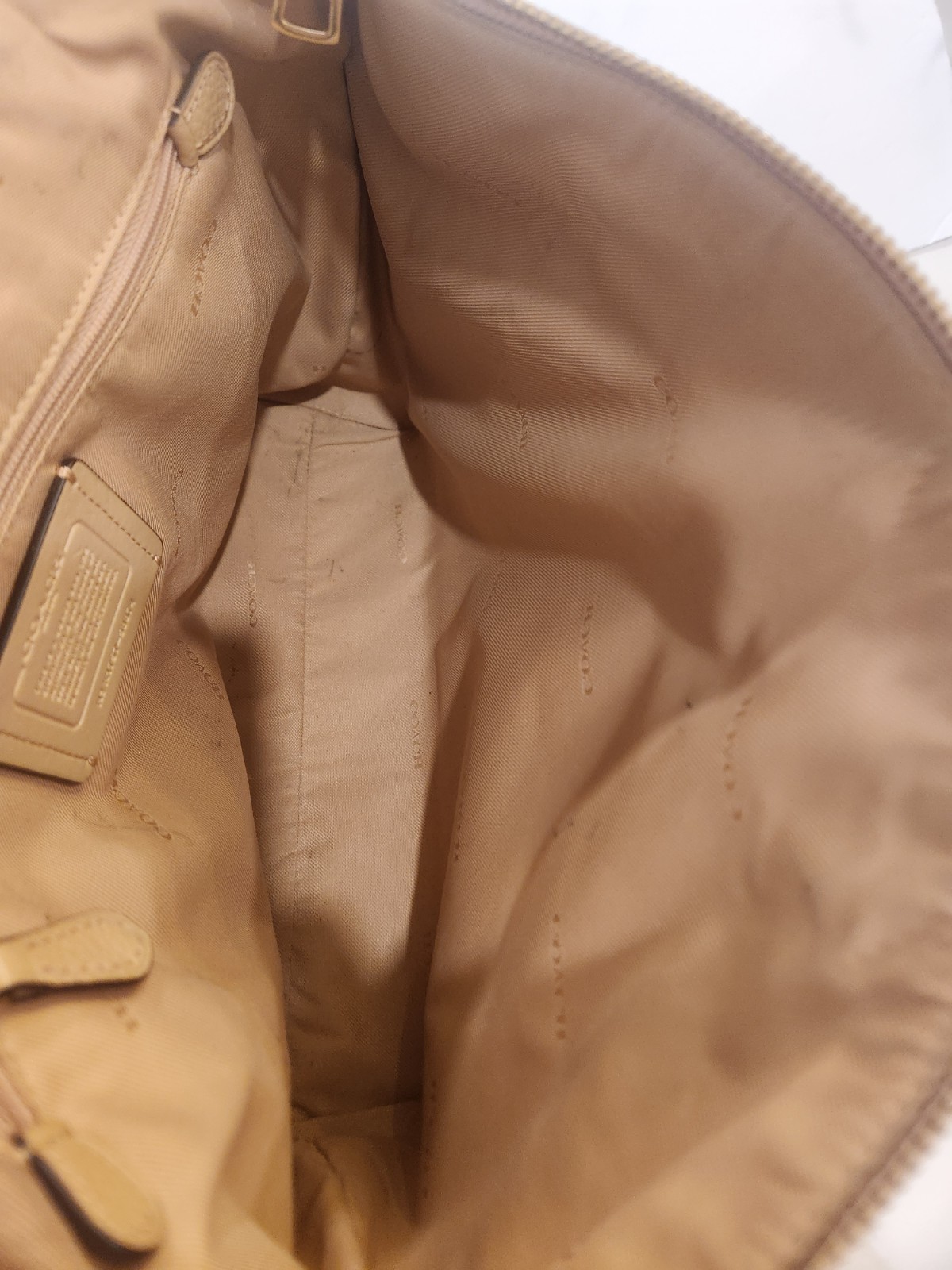 Coach Prairie Pebbled Leather Satchel Crossbody Women’s Handbag – Camel/Tan