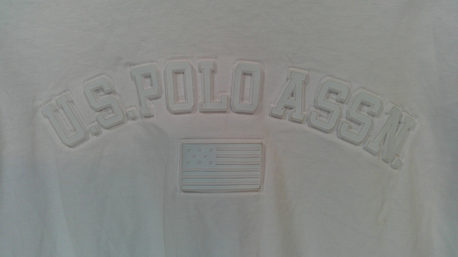 U.S. Polo Assn. Classic White Cotton T-Shirt with Patriotic