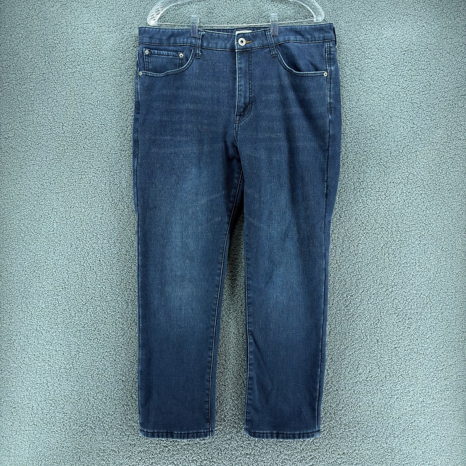 Weatherproof Vintage Fleece Lined Jeans Mens 36×32 Blue Regular Fit Stretch Warm