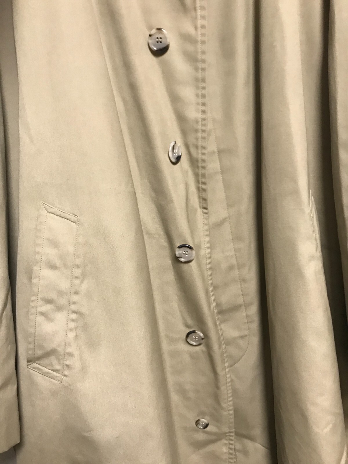 Maincoat London Fog Men’s 44 Long Beige Claeth Cloth Coat Removable Lining