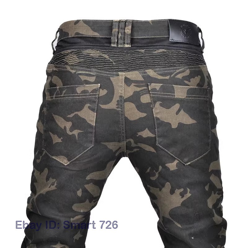 Men Motorcycle Riding Pants Summer Mesh Biker Motocross Jeans Racing Casual Camo