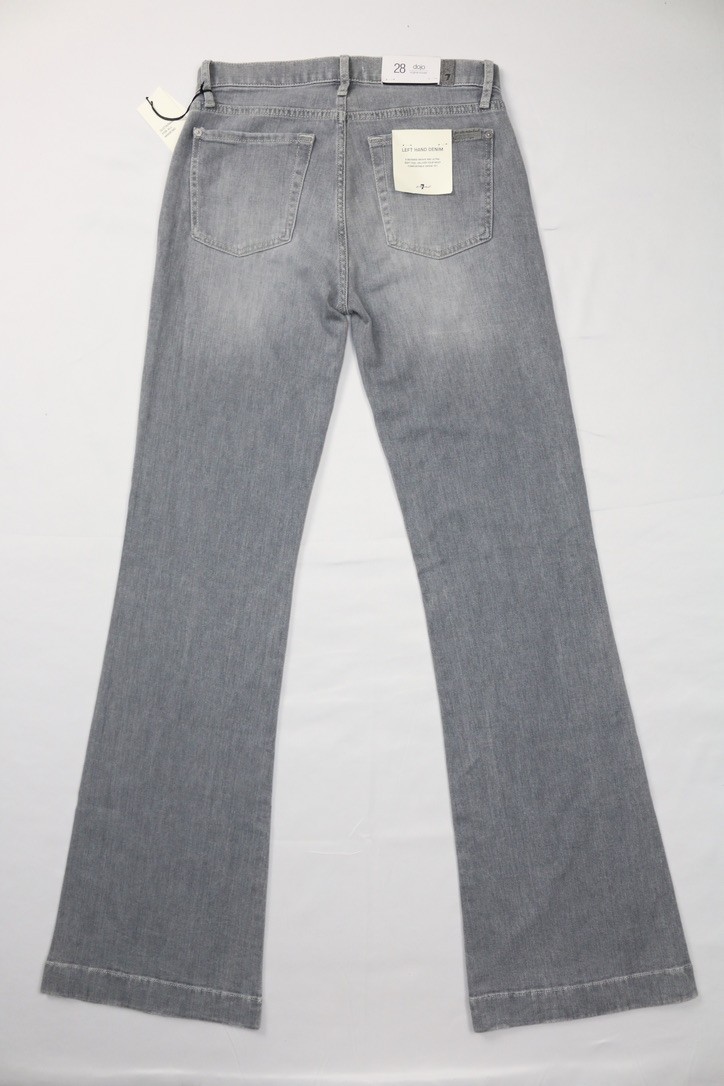 7 For All Mankind Women’s Dojo Original Light Wash Flared Distressed Jeans