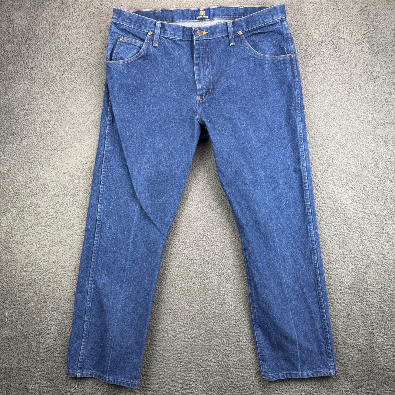 Wrangler 47MWZ Regular Fit Cowboy Cut Jeans Mens 38×30 Blue Denim 47MWZPW