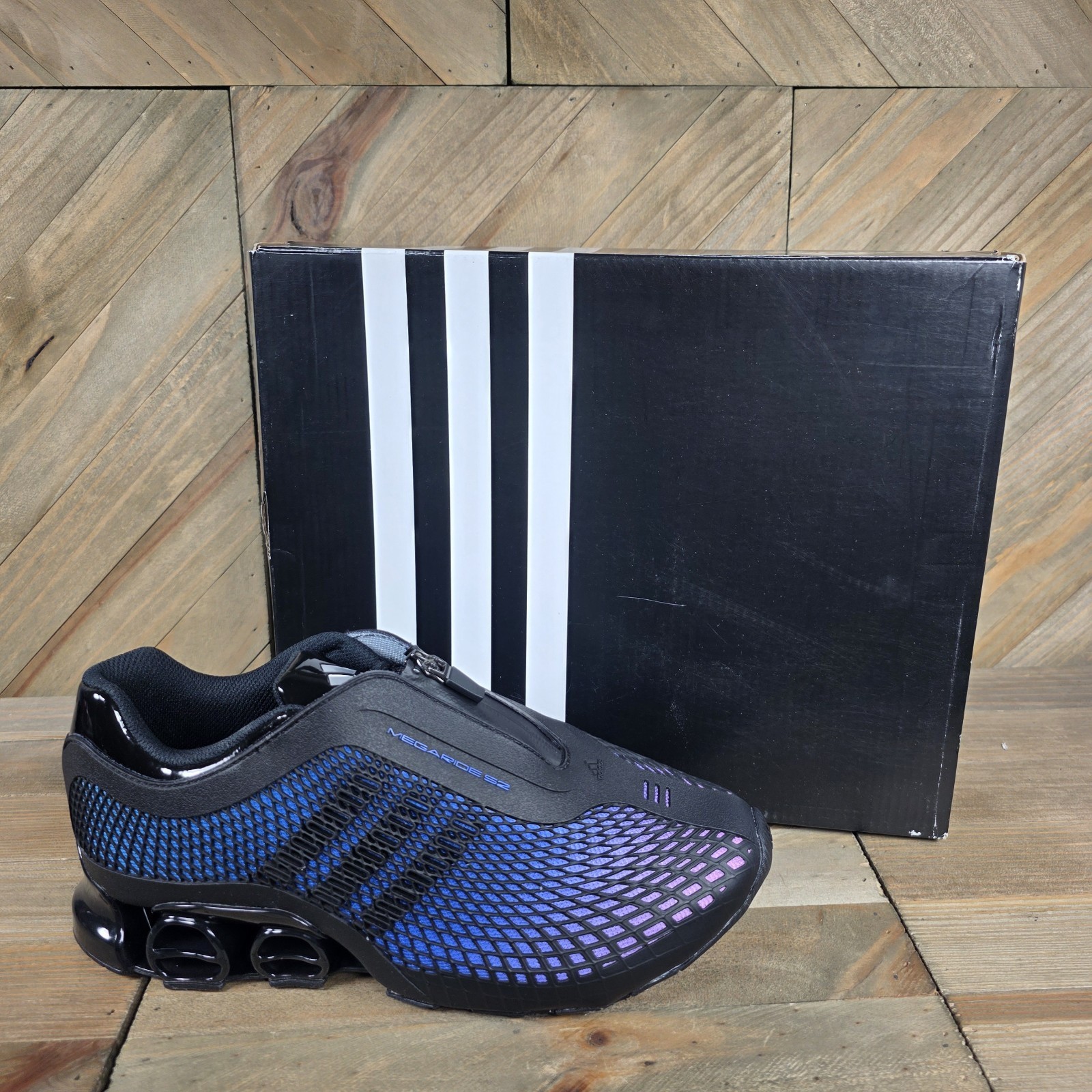 adidas Megaride S2 Men’s Multi Size Shoes JR5743 Black/Purple/Blue BRAND NEW