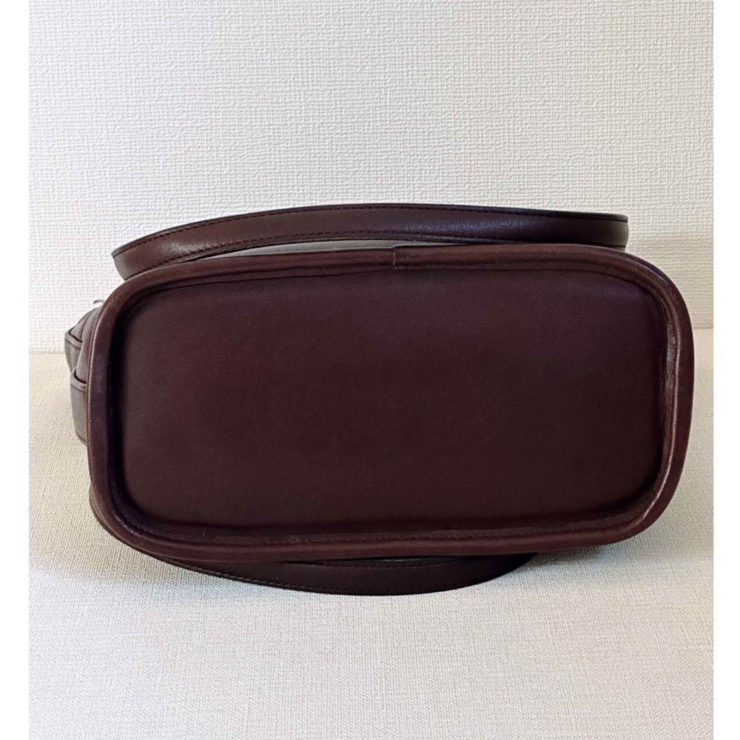 Vintage Coach Leather Shoulder Bag Brown 29.5cm 11.6in Glove Leather USA