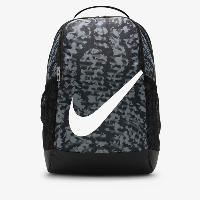 Kids Backpack Nike Brasilia 18L School Travel Bag Black Grey White