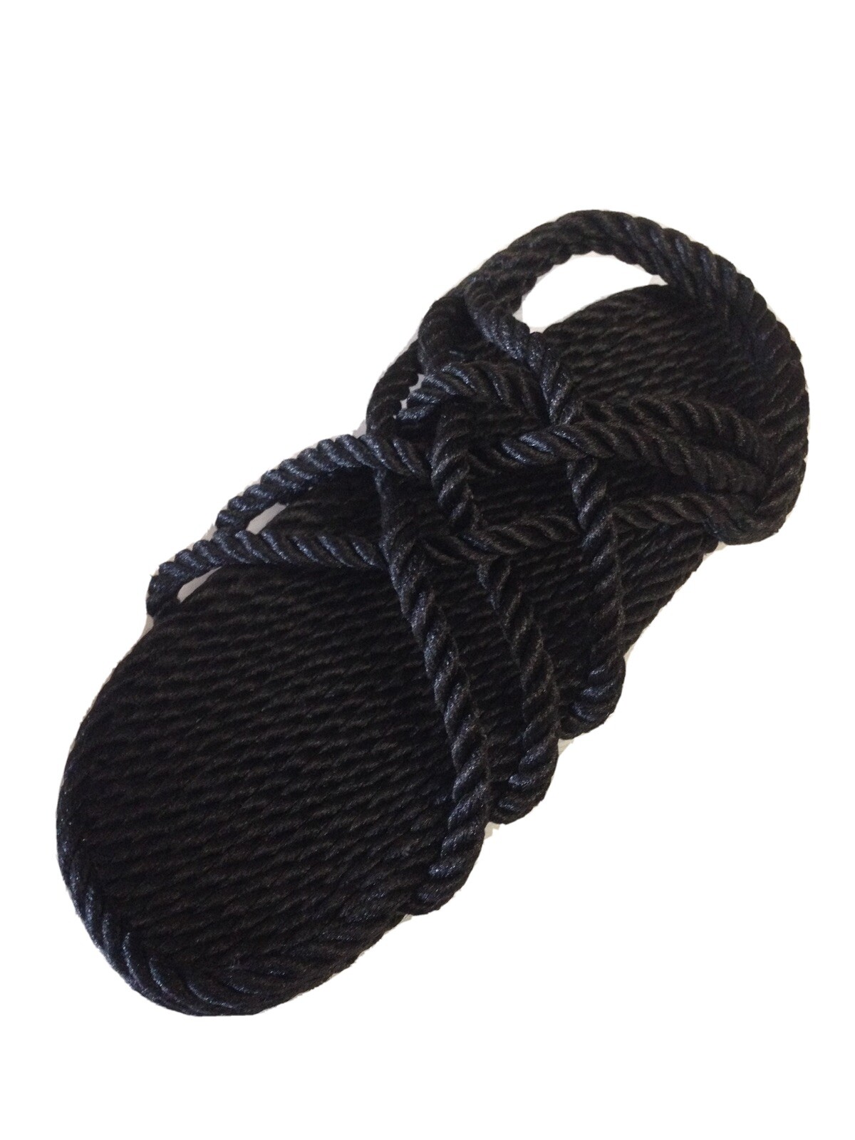 Rope Sandals Mens Size 13 Medium Width Black Vegan