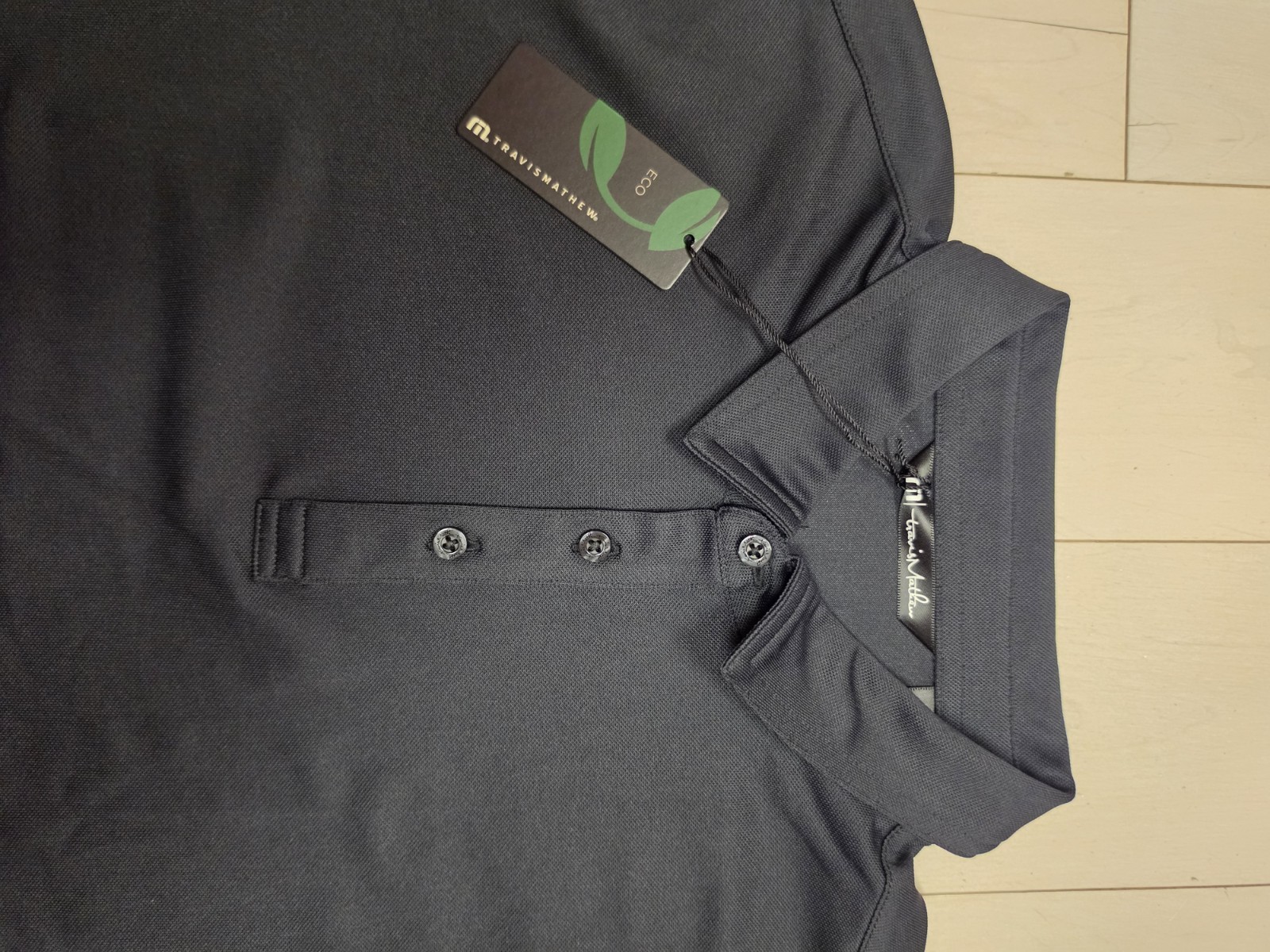 Travis Mathew Short Sleeve Golf Polo Shirt Black Men’s Cabana Solid Large