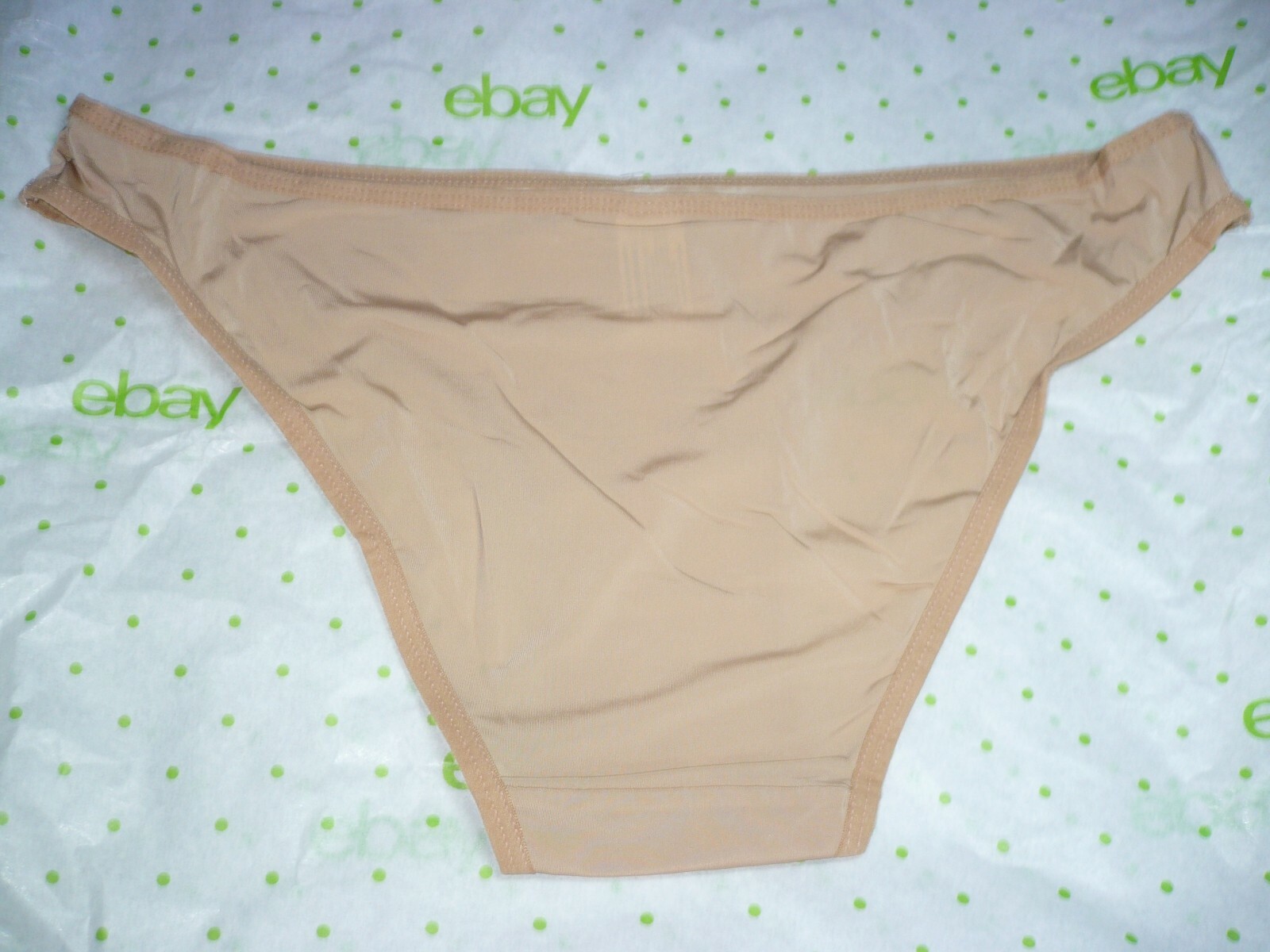 Hers By Herman Microfiber Bikini Panties LARGE Solid Tan 1 Pair Silky Soft New