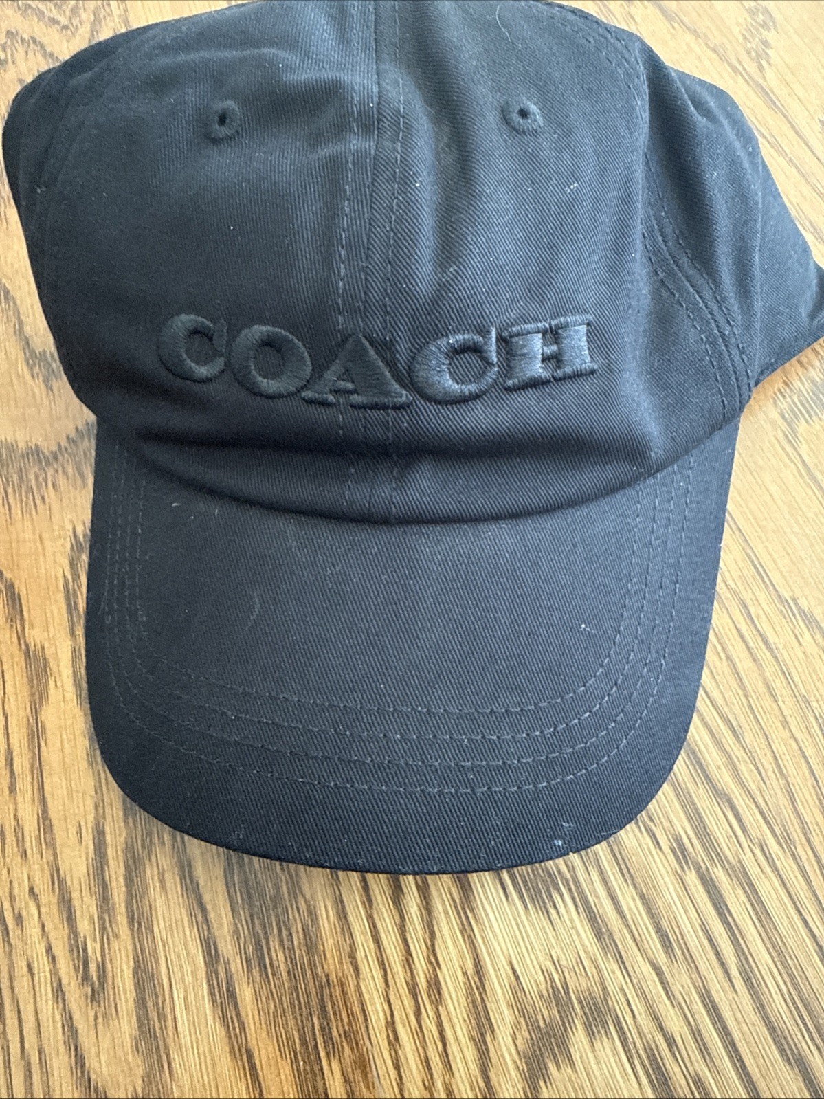 NWT COACH Embroidered Baseball Hat-ALL Black [MSRP $75] (100% Cotton)