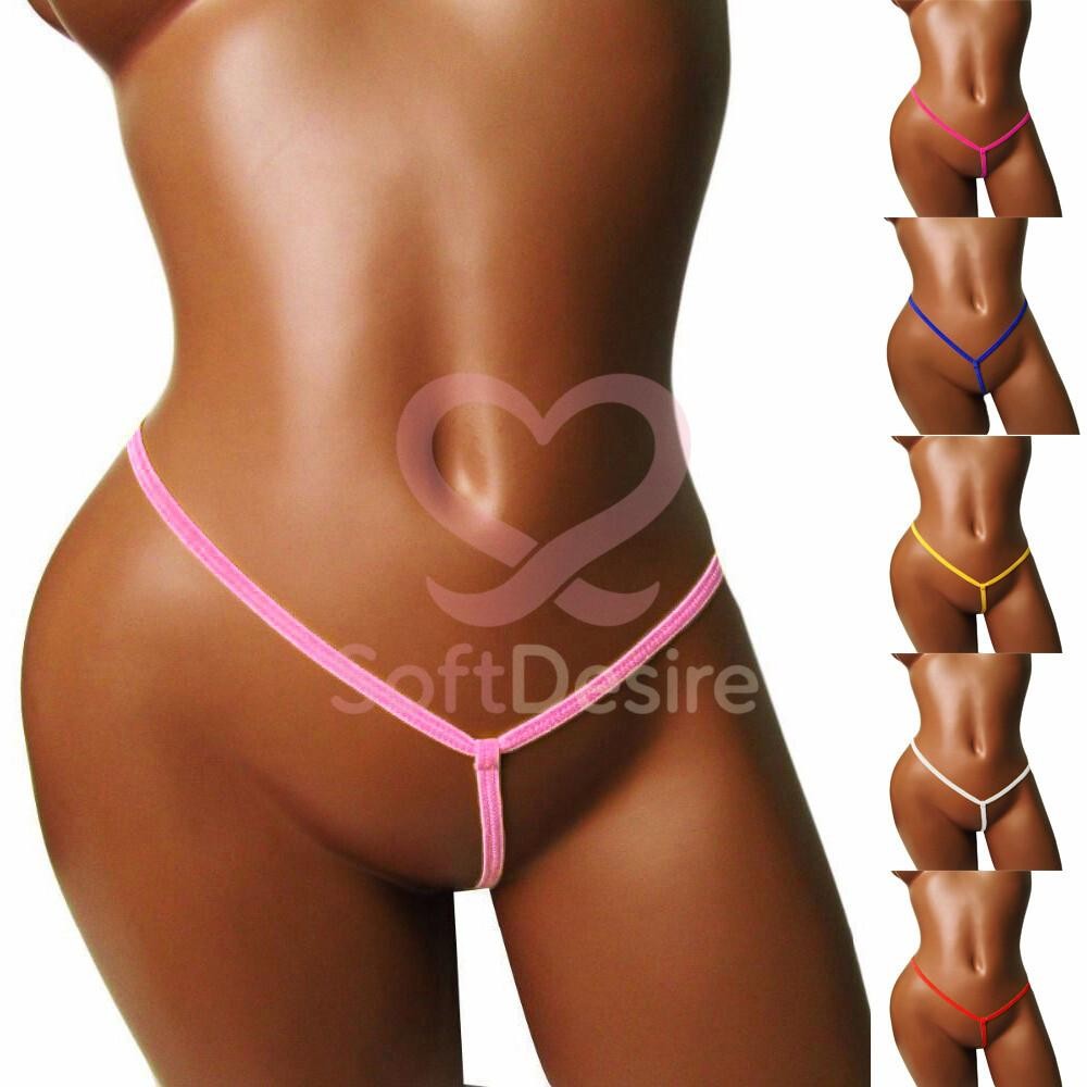 5 Pack Lot Sexy Womens Micro Panties Mini G-string Thong Sissy Briefs Underwear