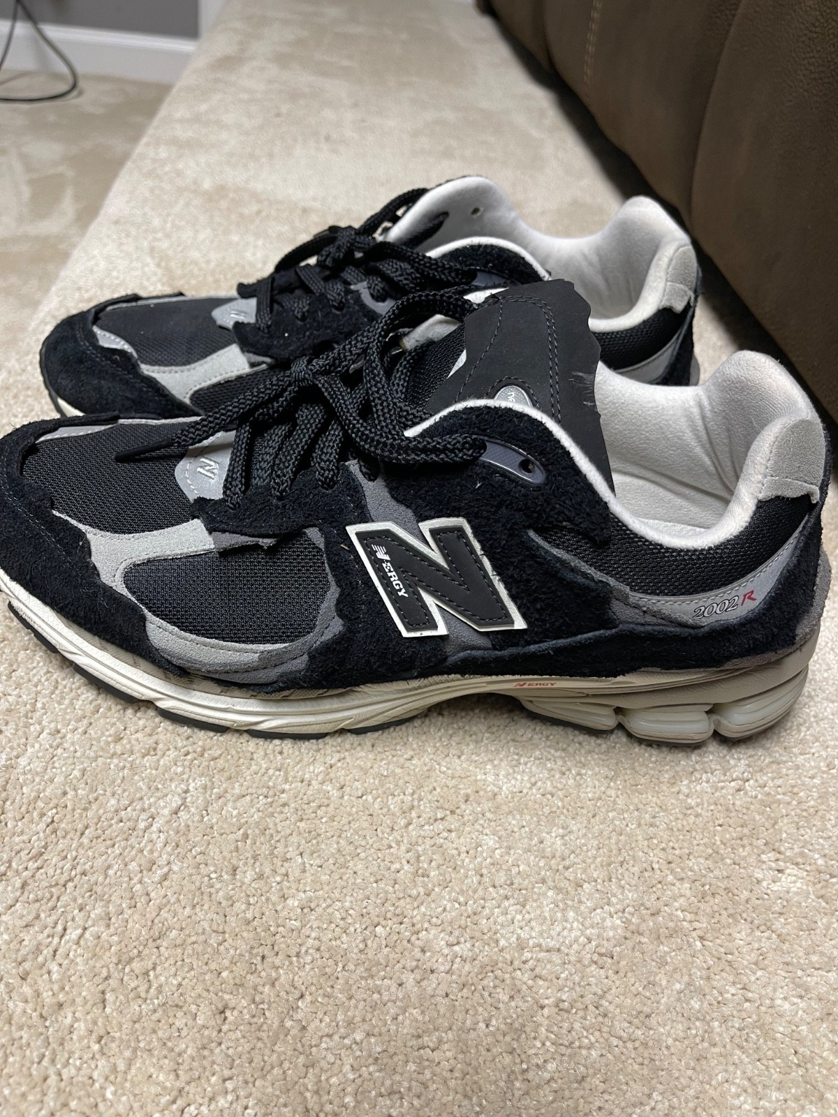 New Balance 2002r Black Grey Size 11