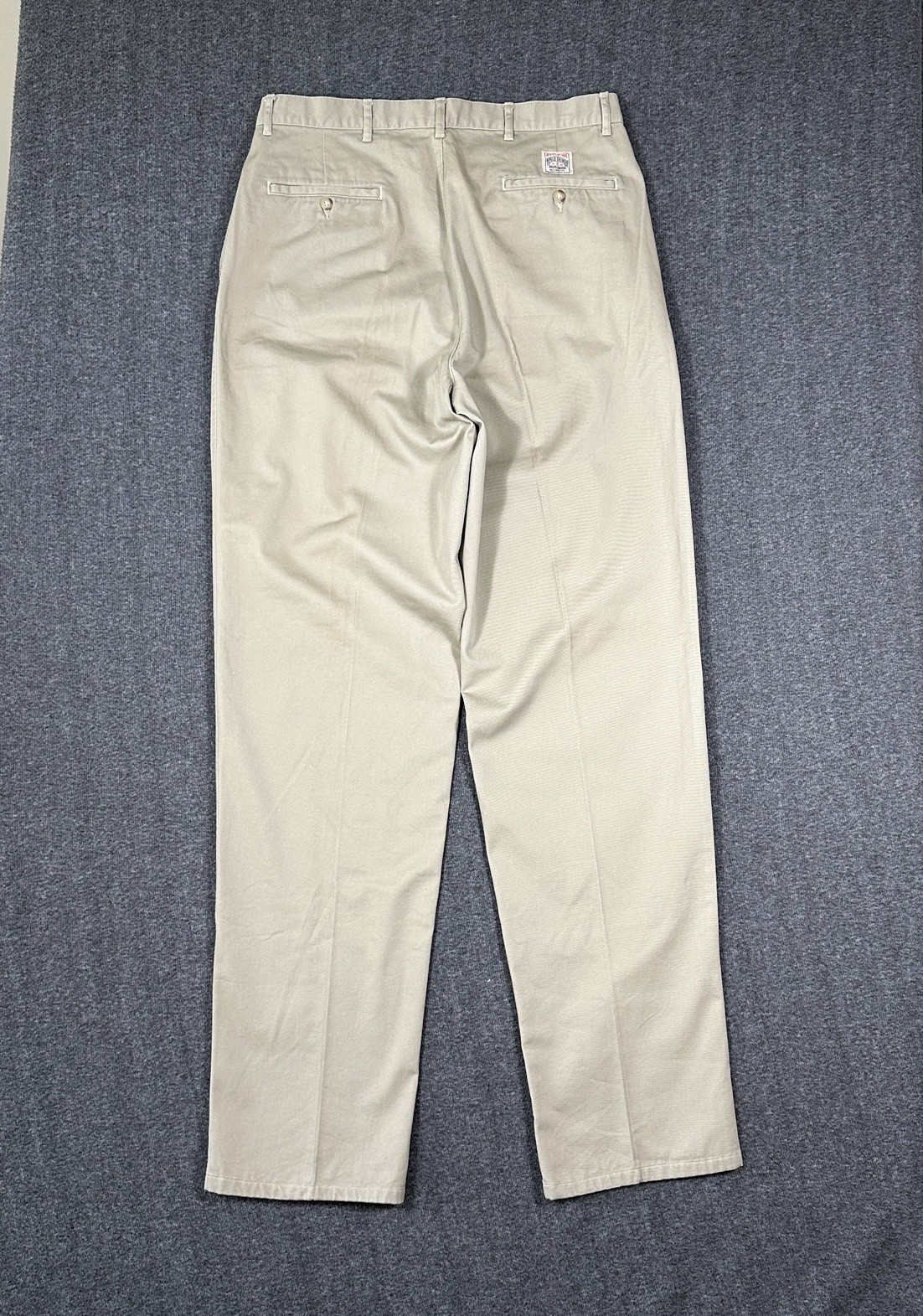Vtg Polo Ralph Lauren 1967 Chino Pants Mens 34×36 Tall Khaki Tan Cotton Pleated