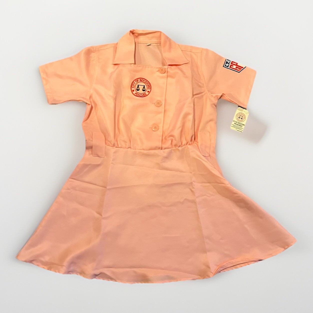 Rockford Peaches Women’s Hat & Costume Baseball Uniform ⚾️ Size XXL NEW