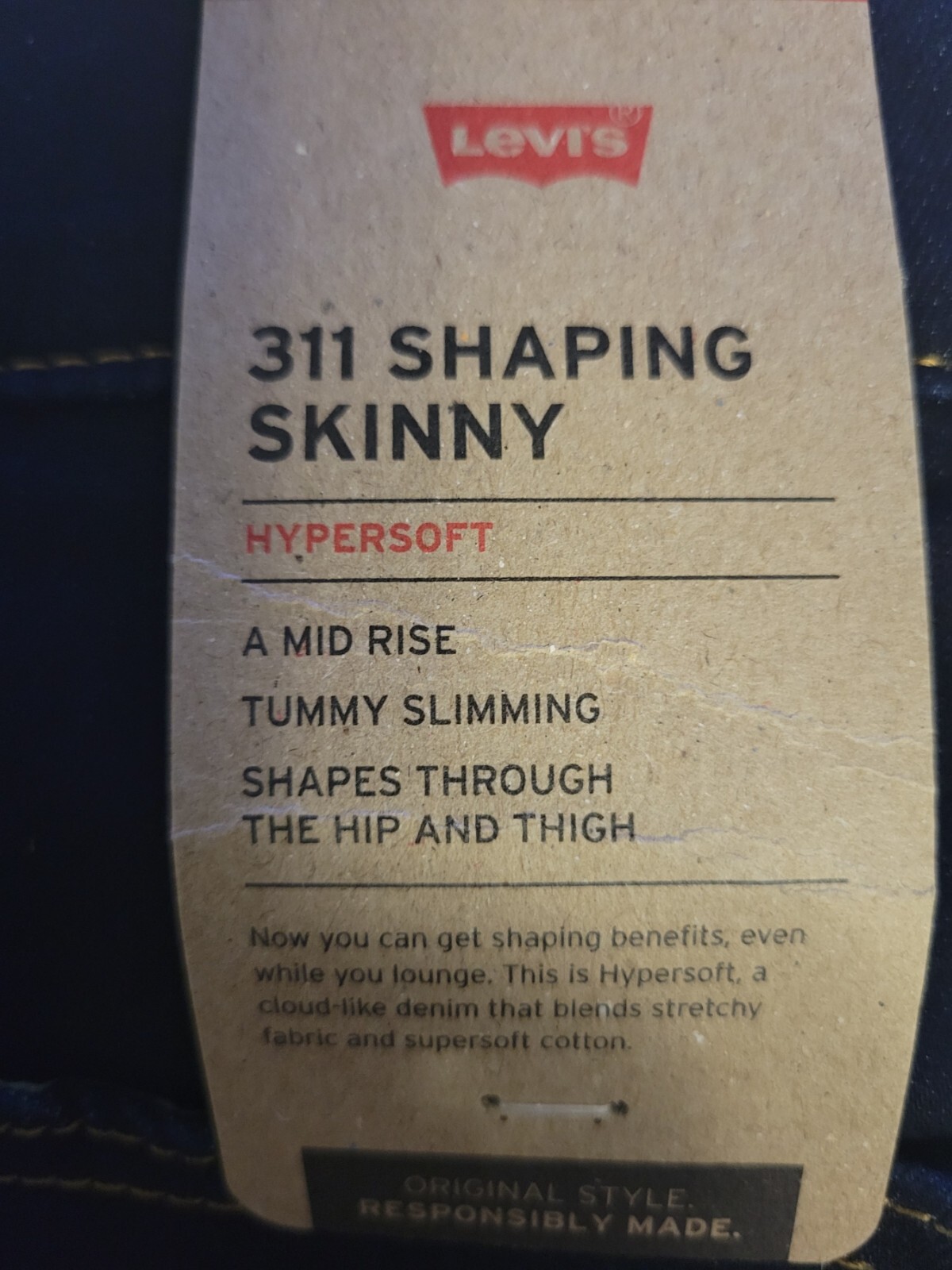 NWT Levi’s Women’s 311 Shaping Skinny Darkest Sky 31 x 30 (31)