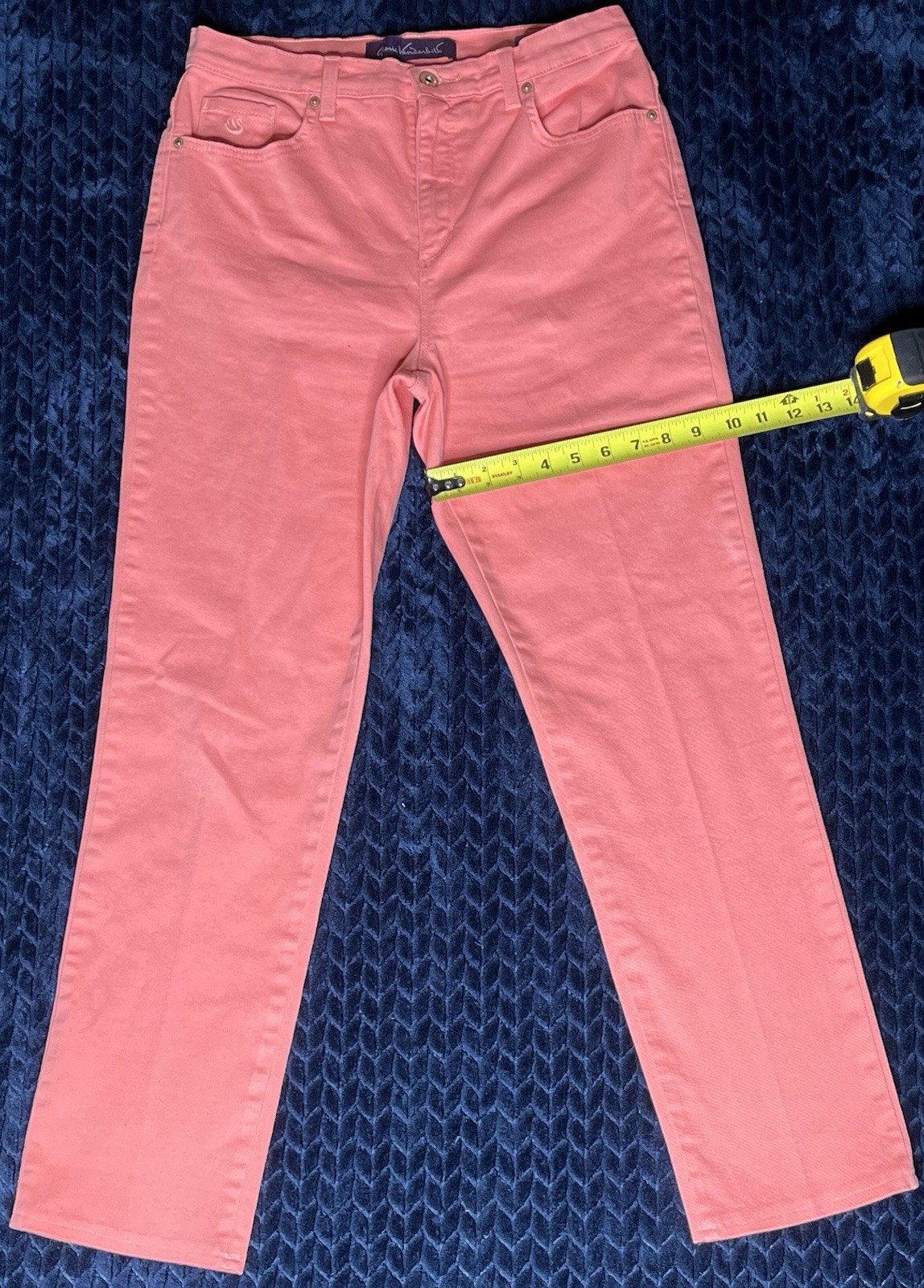 Gloria Vanderbilt Women’s Denim Jeans Amanda Size 10 Pink Made In Sri Lanka Used