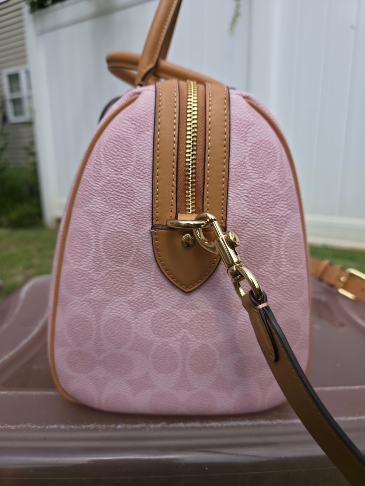 Coach Large Powder Pink Rowan Satchel Bag