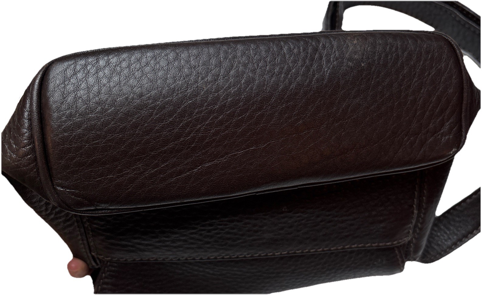 Vtg Coach Crossbody Bag Sonoma Flap Brown Pebbled Leather C7E 492 Made In Italy