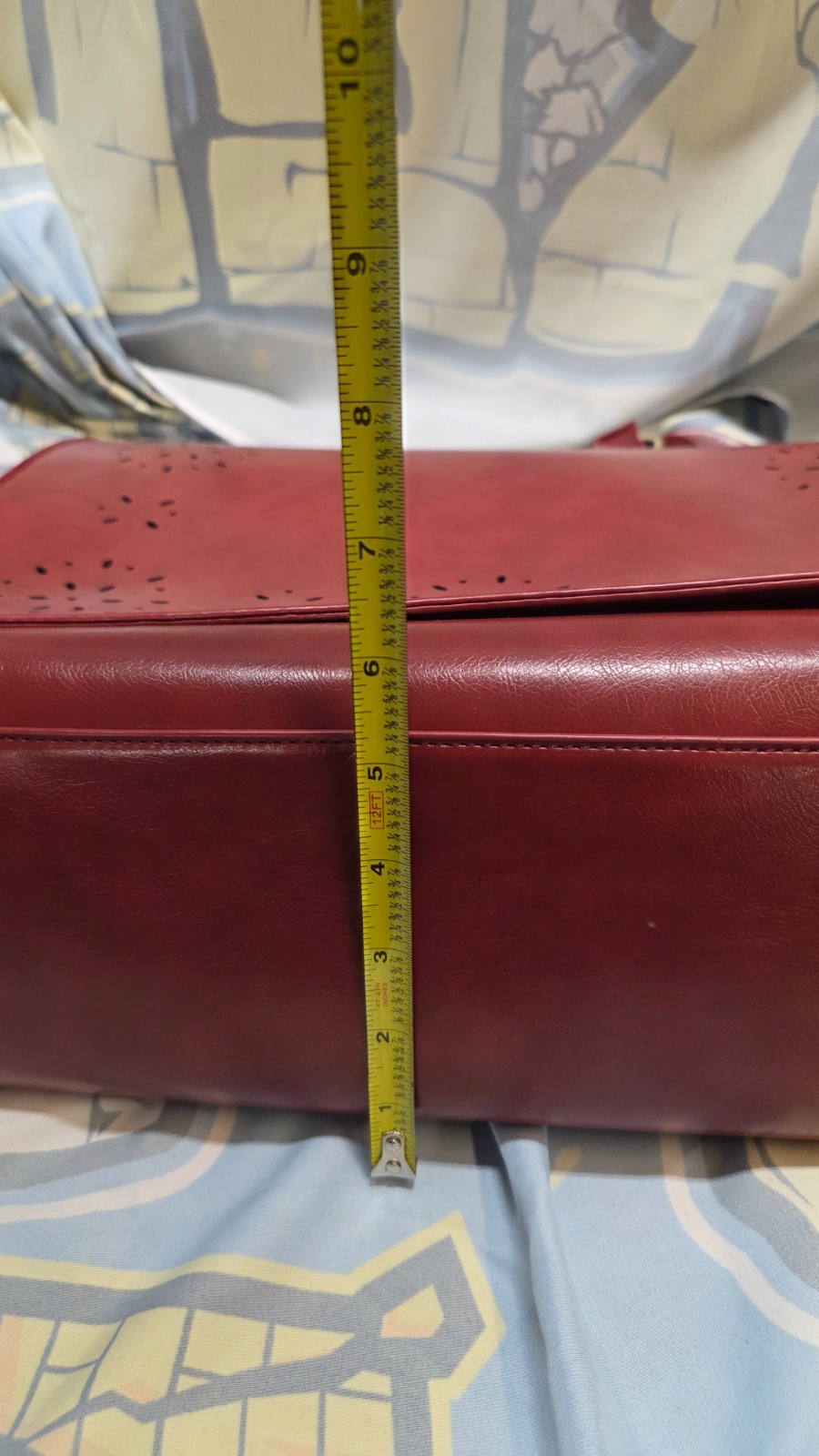 ECOSUSI Vegan Leather Laptop Bag Briefcase Crossbody Messenger Bag Red